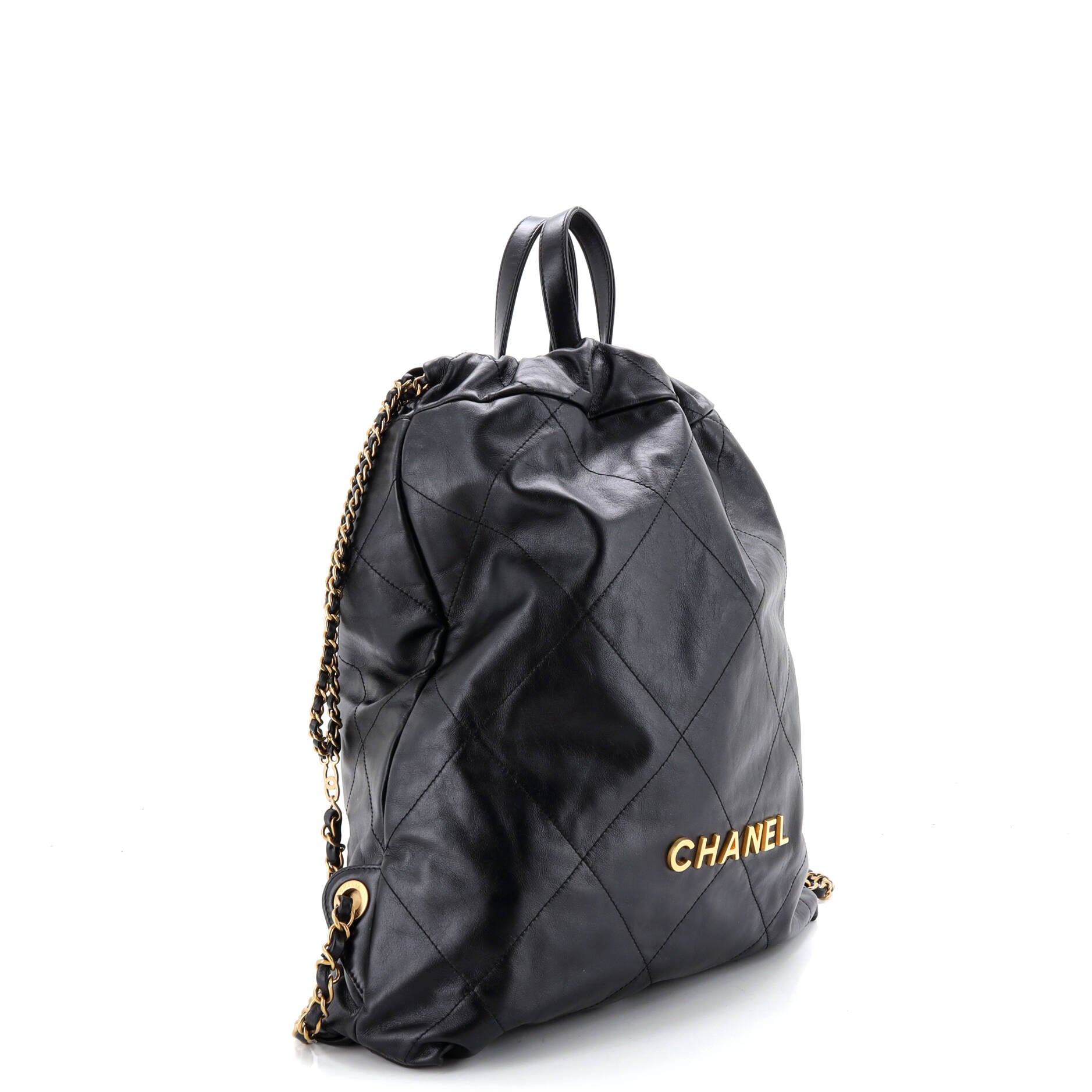 22 Chain Backpack Quilted Calfskin Large