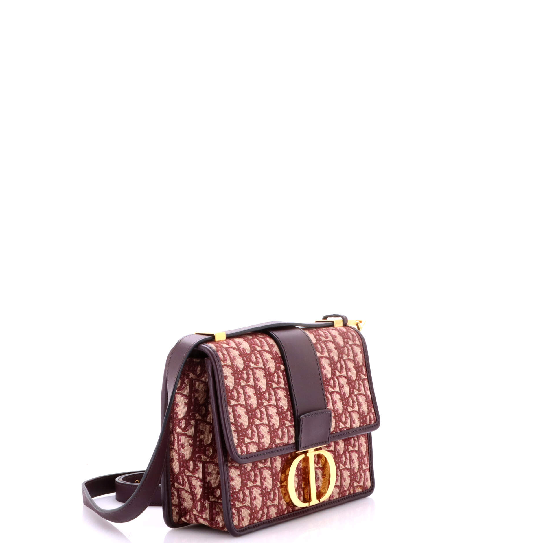 30 Montaigne Flap Bag Oblique Canvas