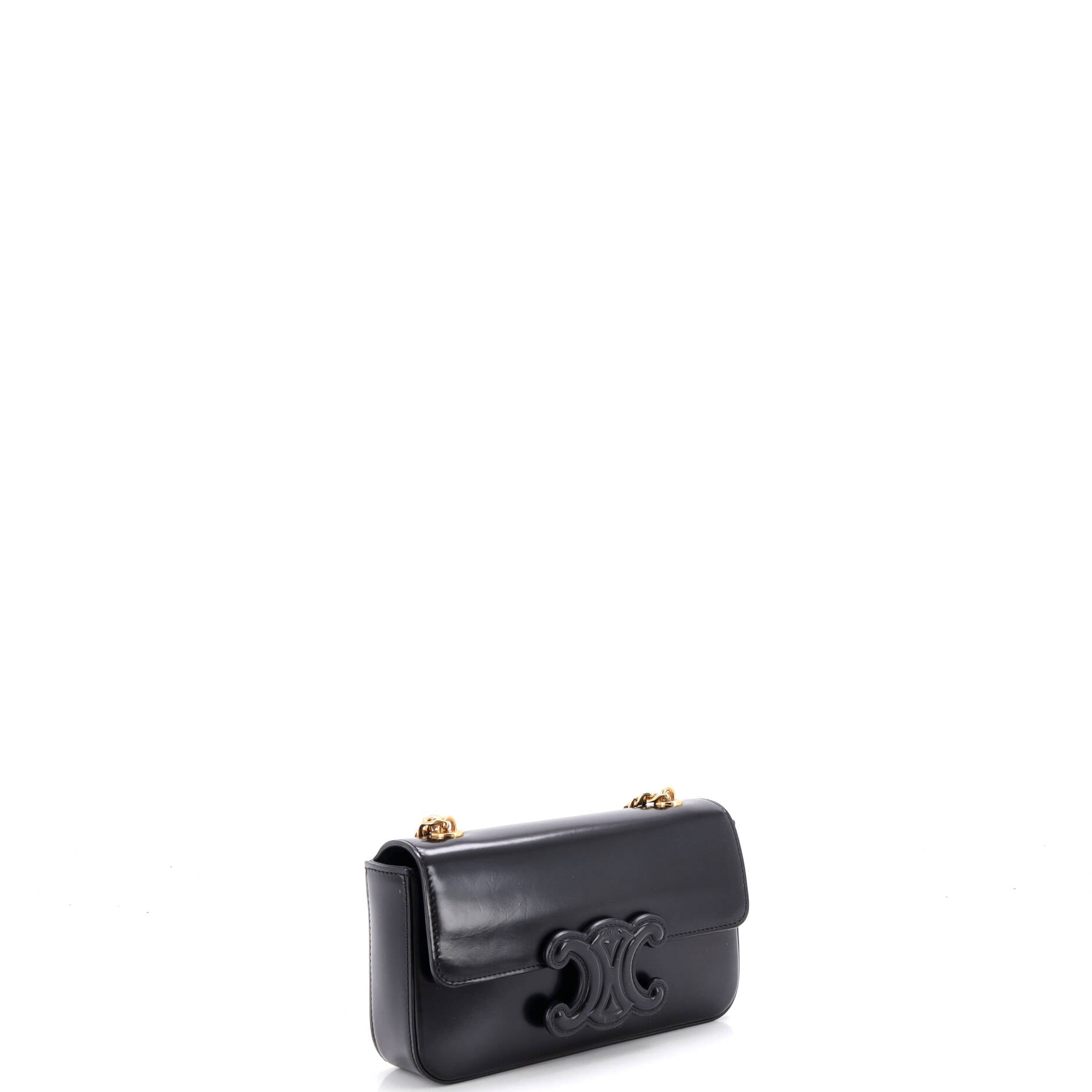 Triomphe Chain Shoulder Bag Leather Small
