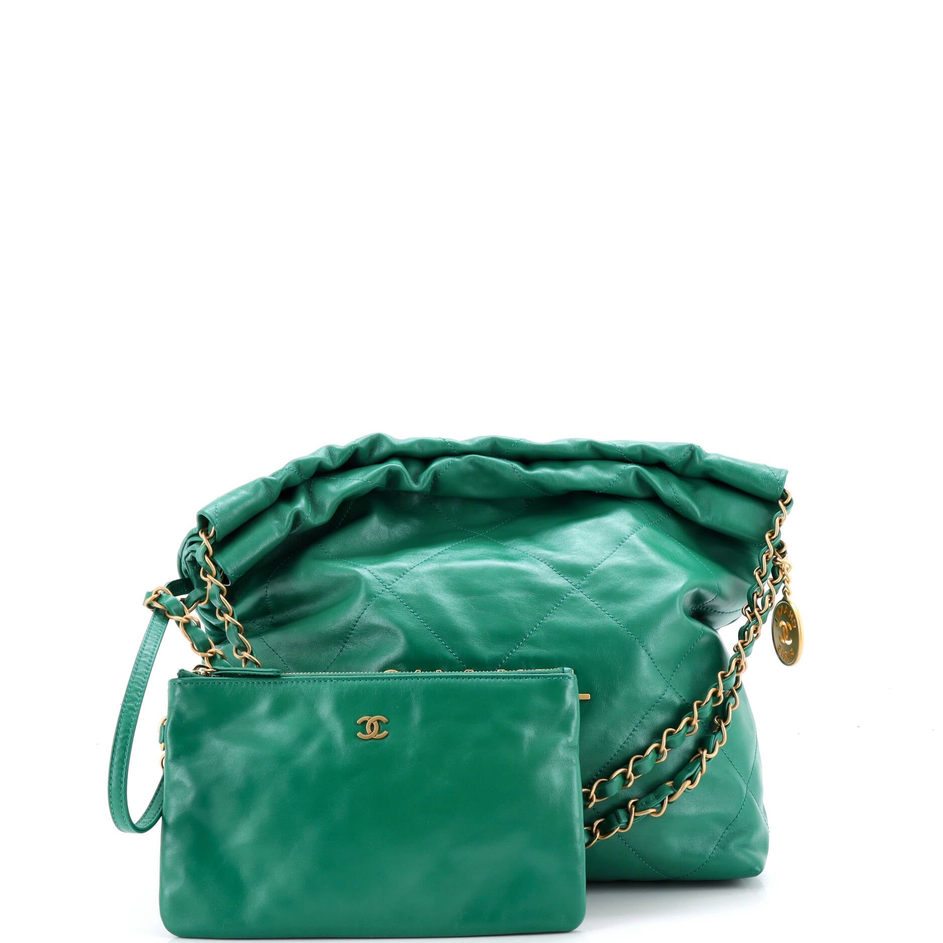 22 Chain Hobo Quilted Calfskin Small