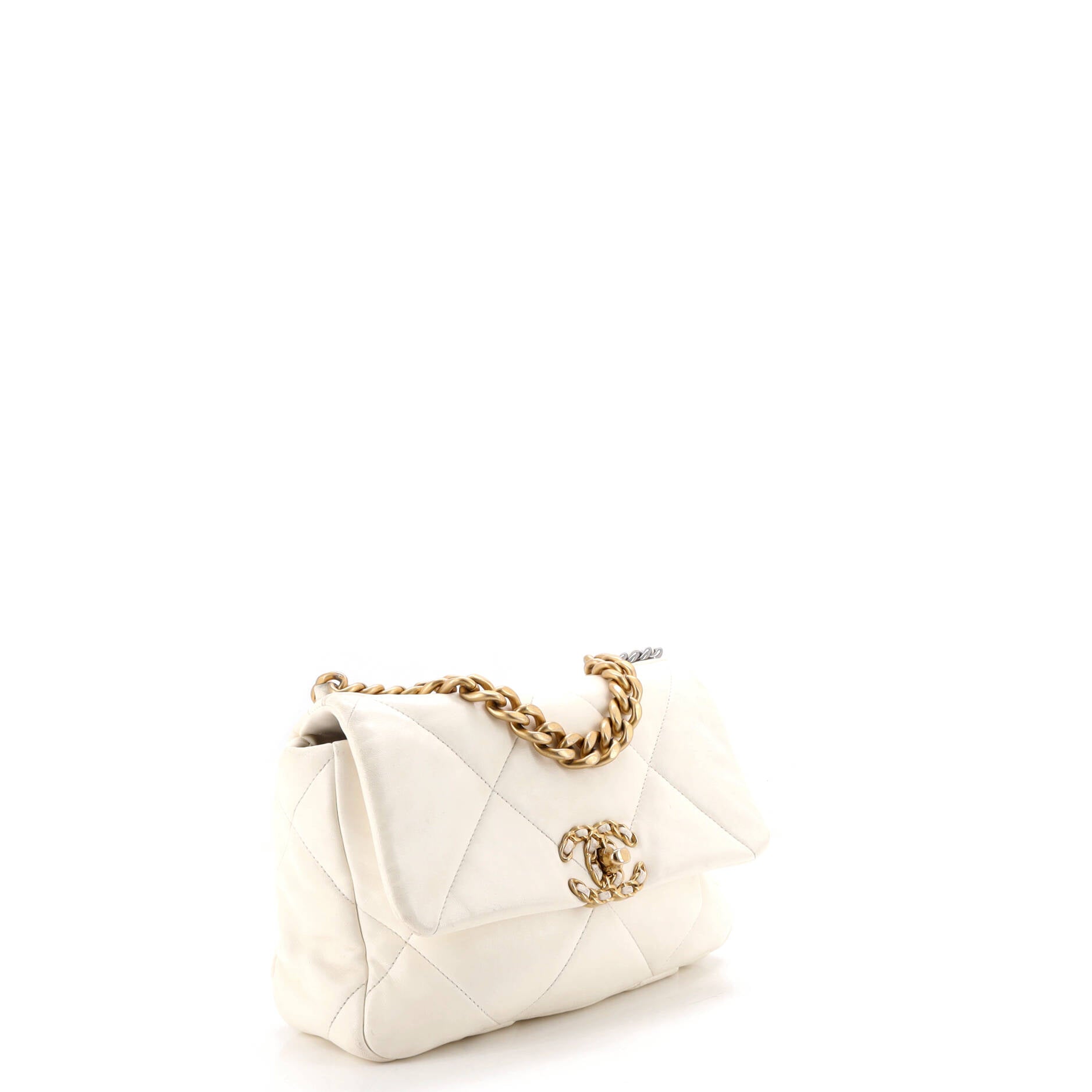 19 Flap Bag Quilted Leather Medium