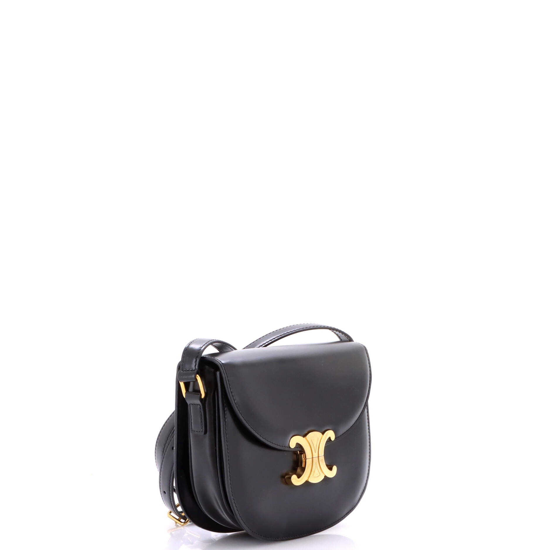 Triomphe Besace Clea Flap Bag Leather