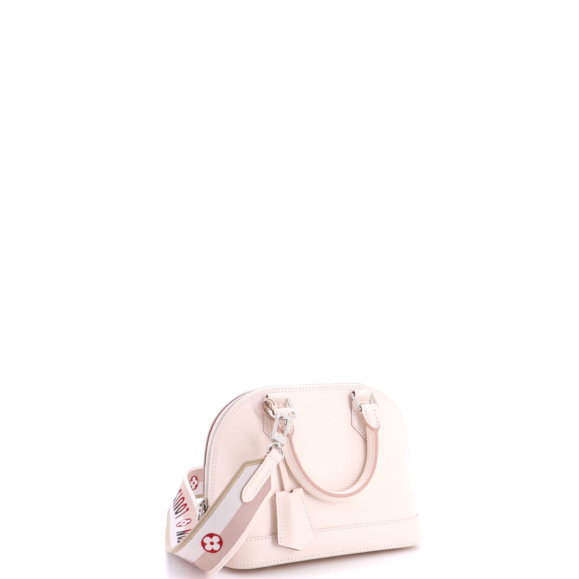 Alma Handbag Epi Leather with Logo Jacquard Strap BB