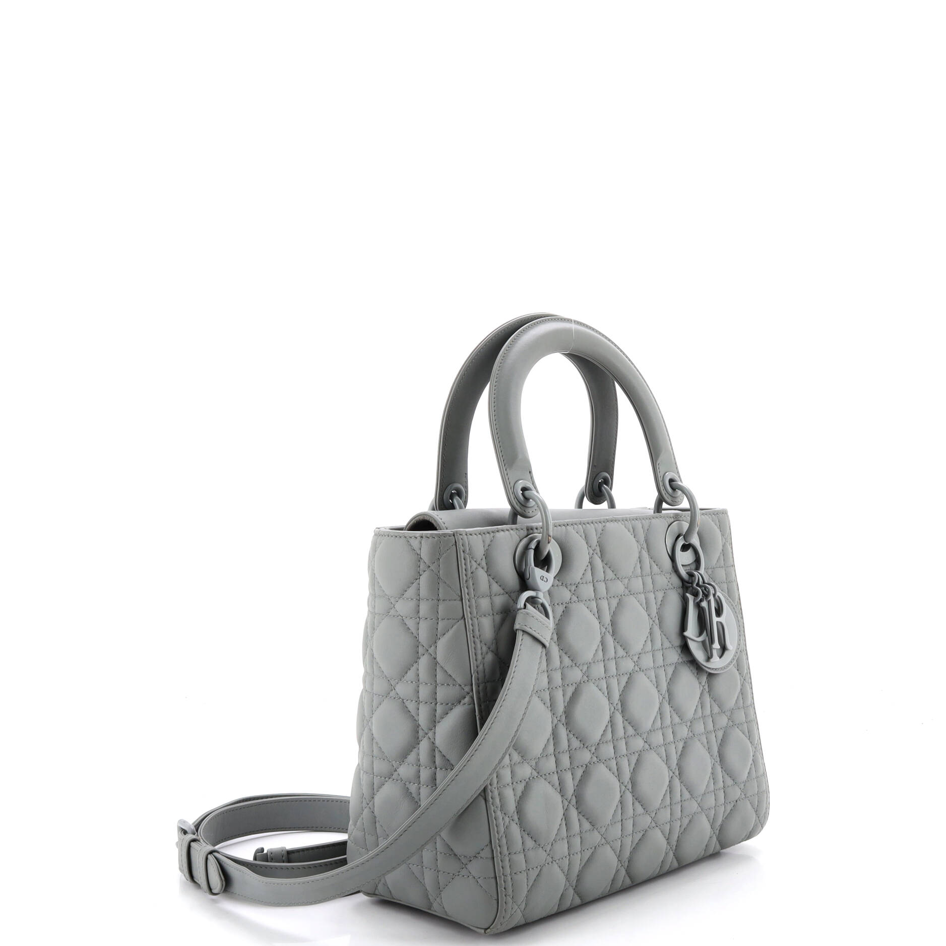 Ultra Matte Lady Dior Bag Cannage Quilt Calfskin Medium