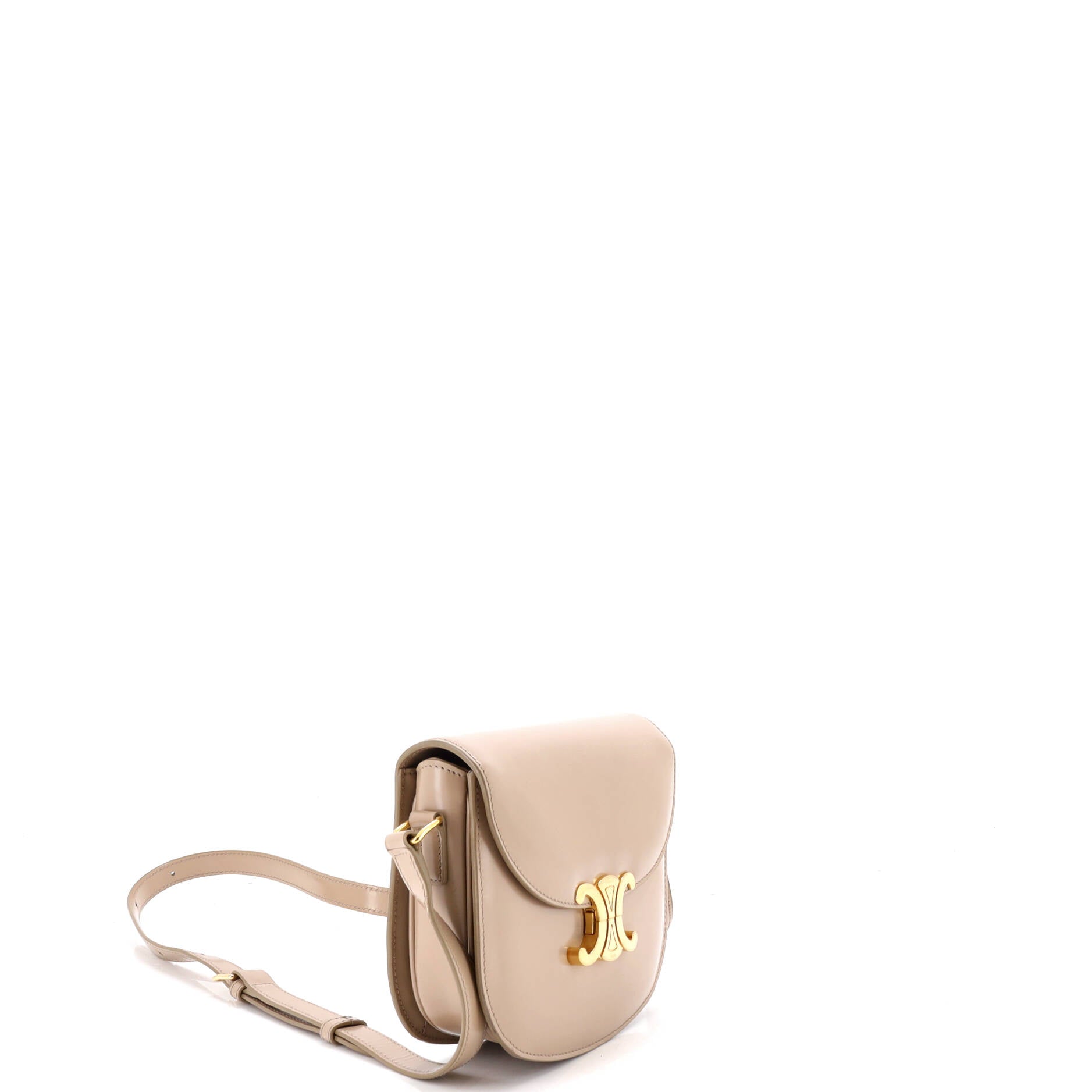 Triomphe Besace Clea Flap Bag Leather
