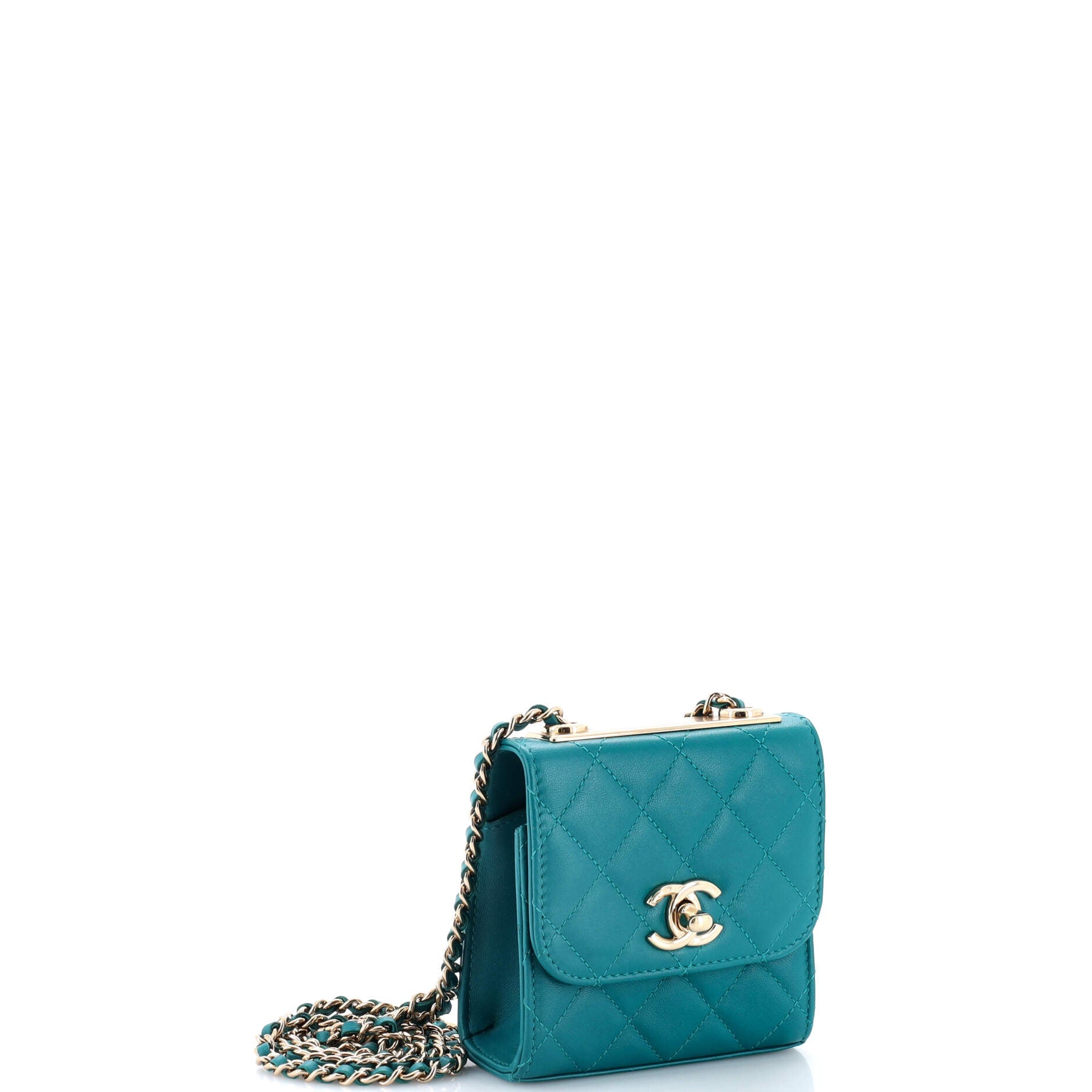 Trendy CC Clutch with Chain Quilted Lambskin Small