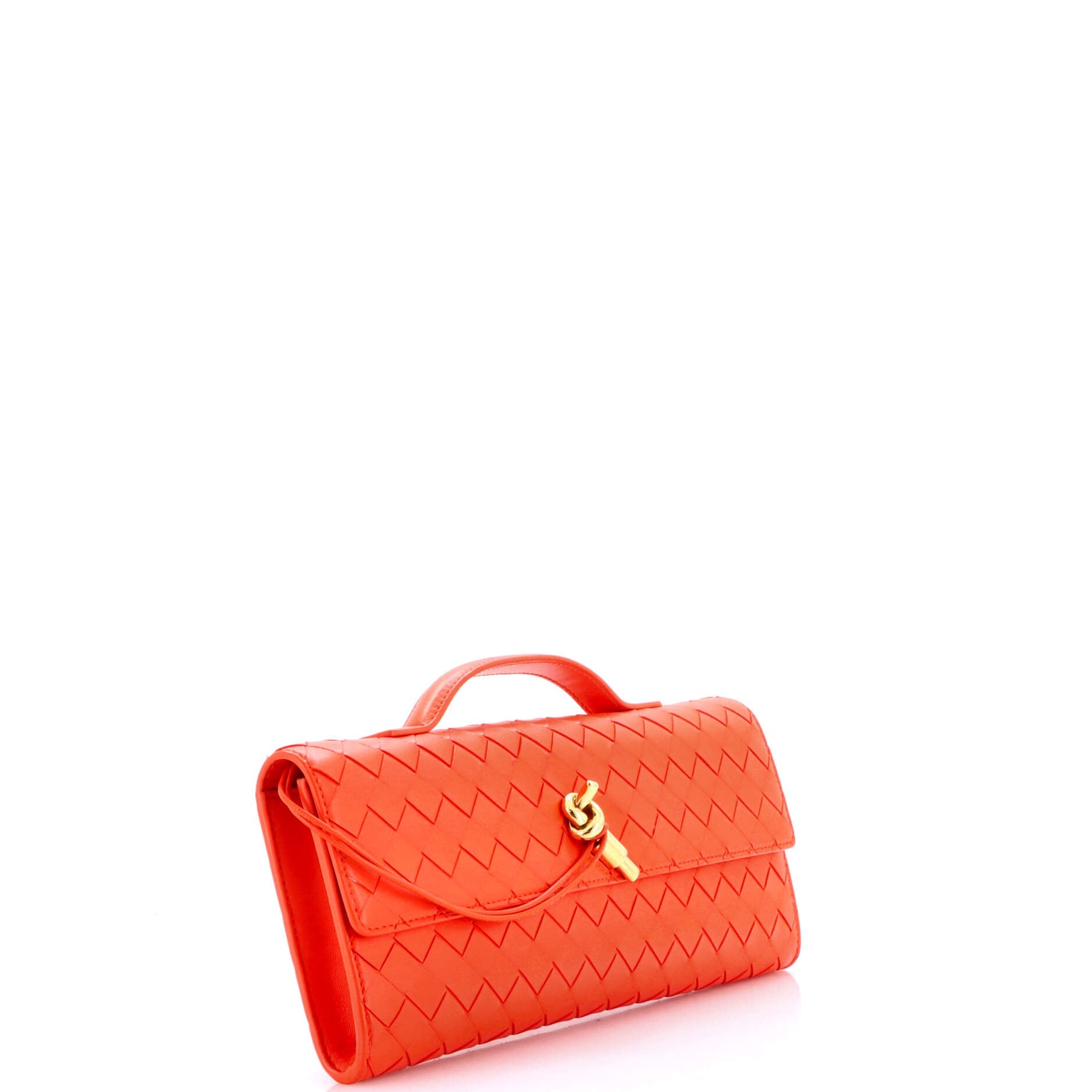 Andiamo Top Handle Clutch Intrecciato Nappa Long