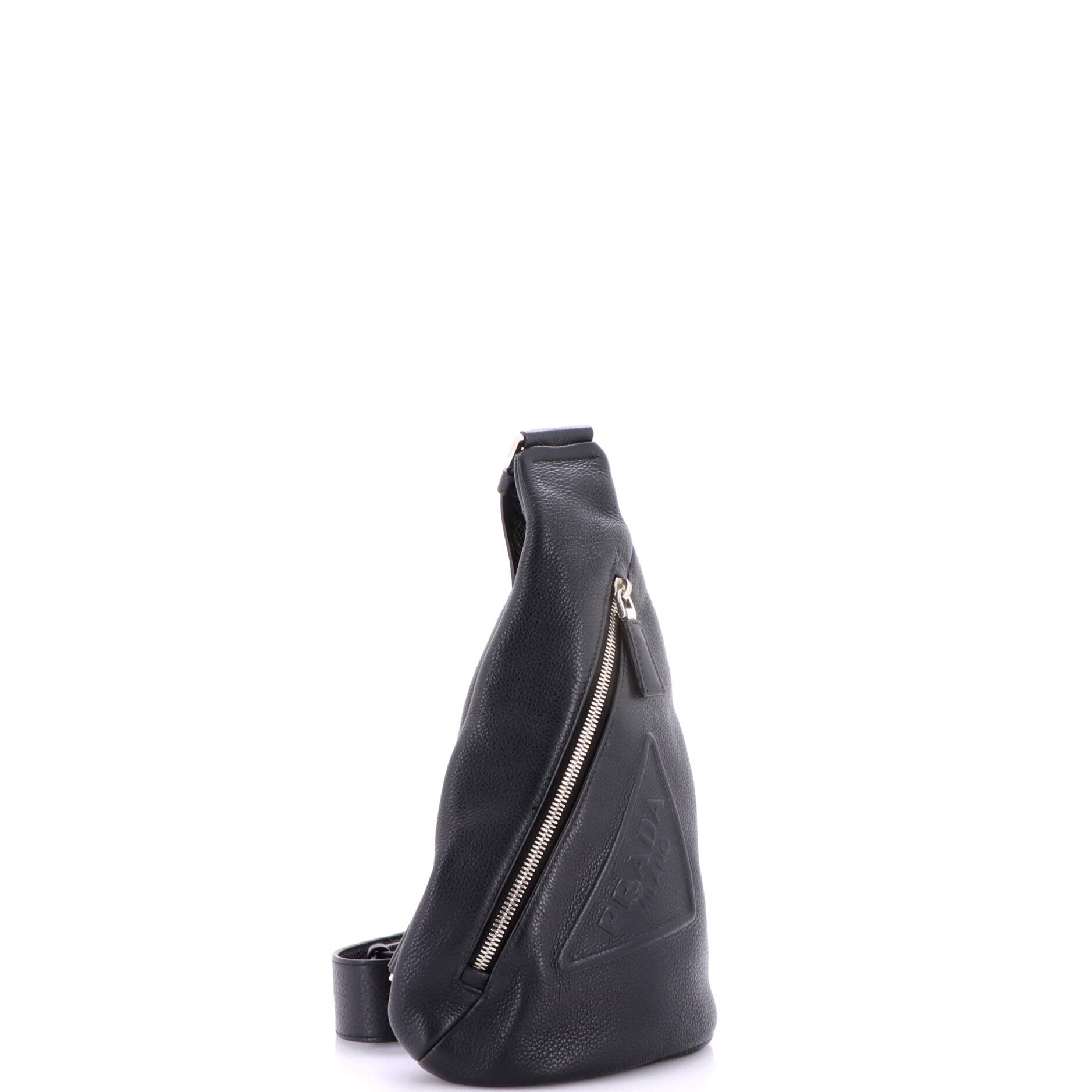 Triangle Logo Sling Bag Leather