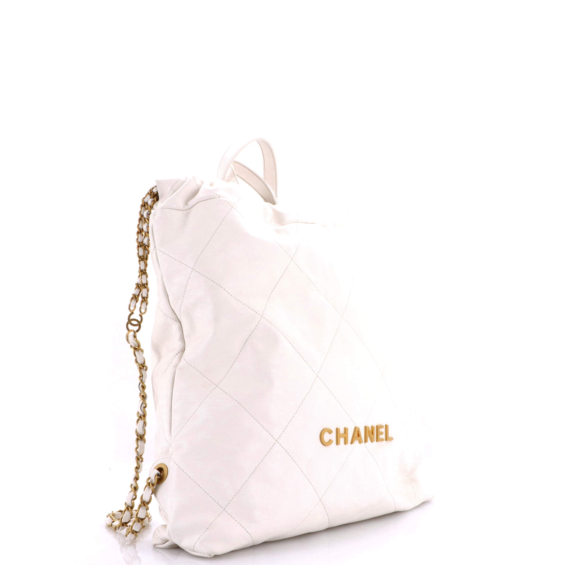 22 Chain Backpack Quilted Calfskin Large