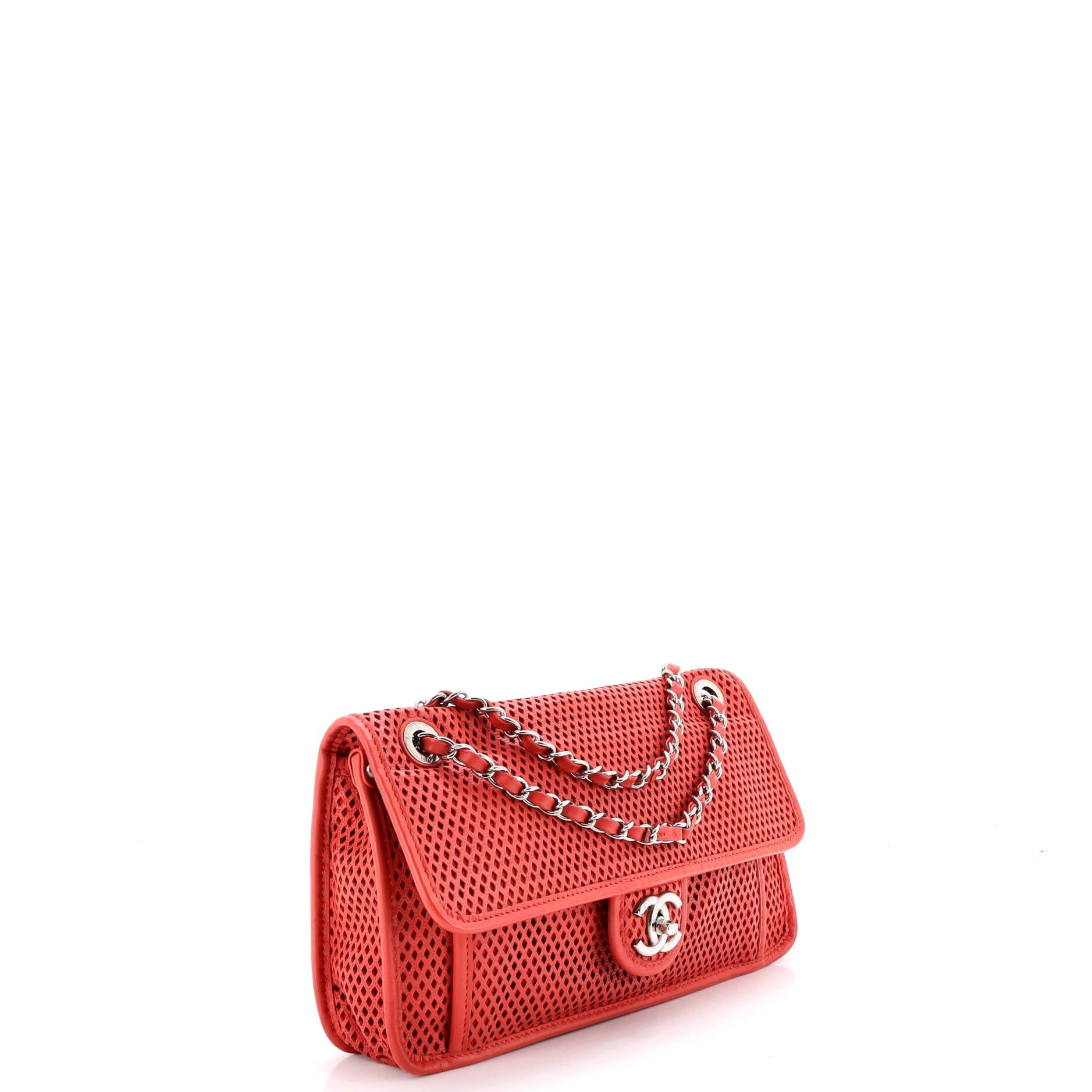 Up In The Air Flap Bag Perforated Leather Medium