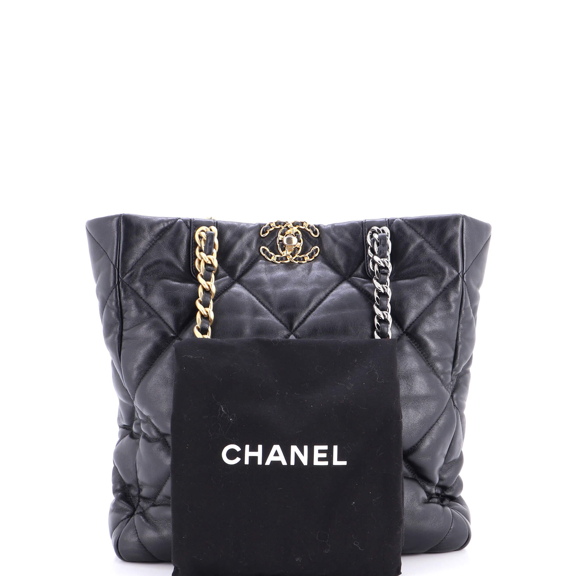 19 Shopping Bag Quilted Leather Medium