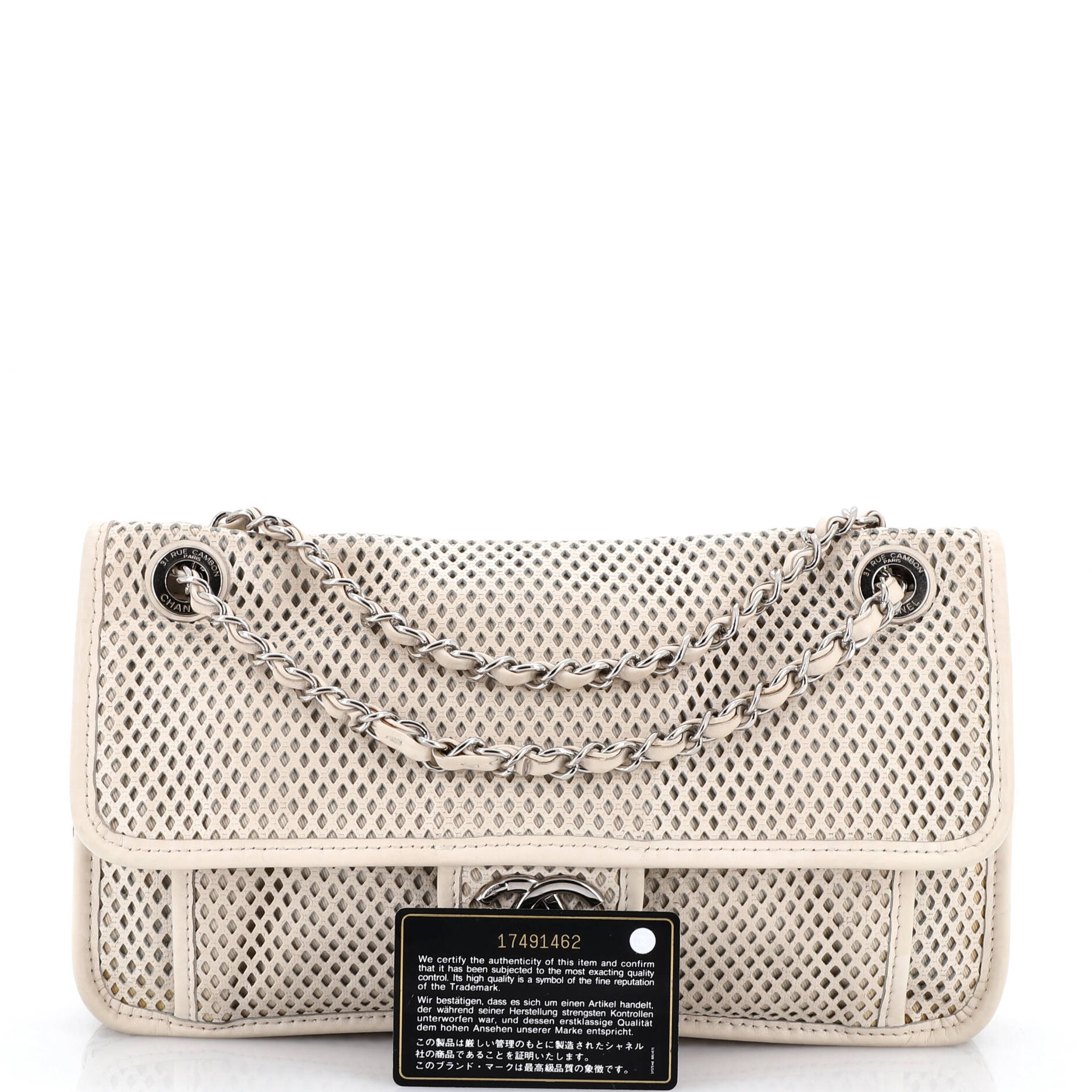 Up In The Air Flap Bag Perforated Leather Medium