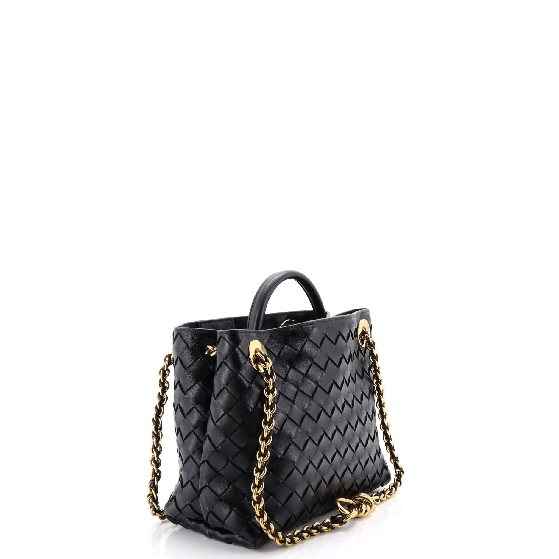 Andiamo Chain Top Handle Bag Intrecciato Nappa Small
