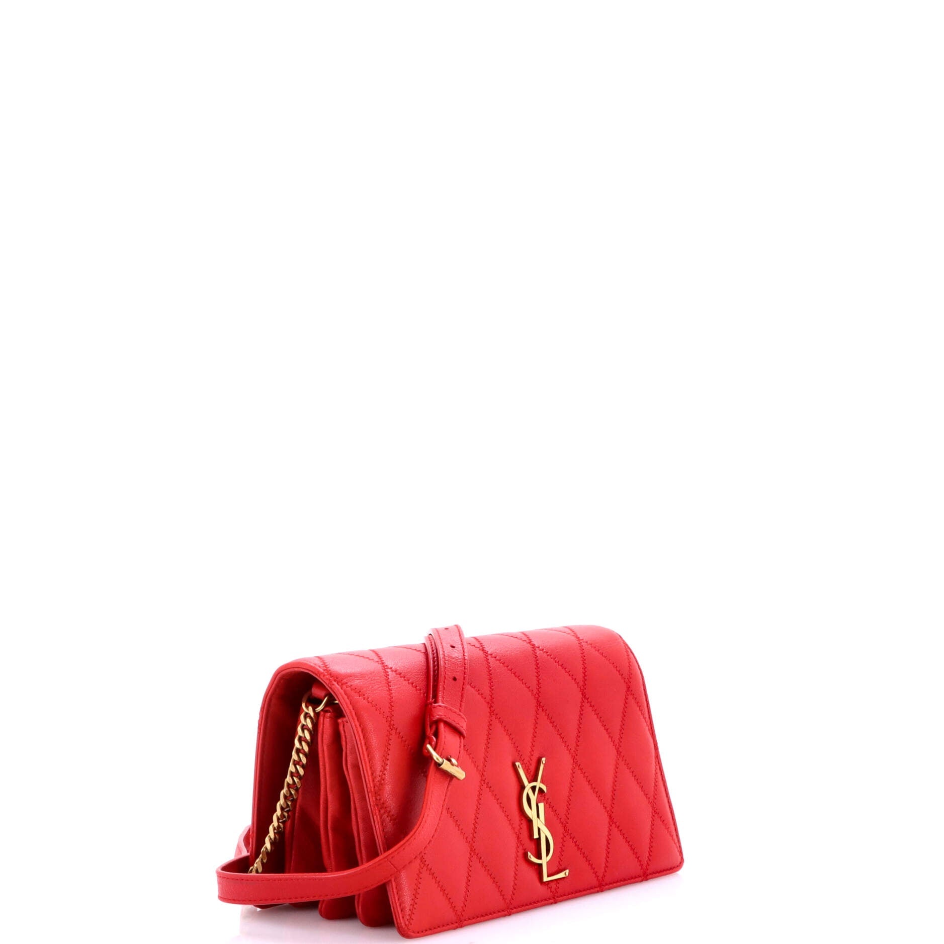Angie Chain Shoulder Bag Quilted Leather Small