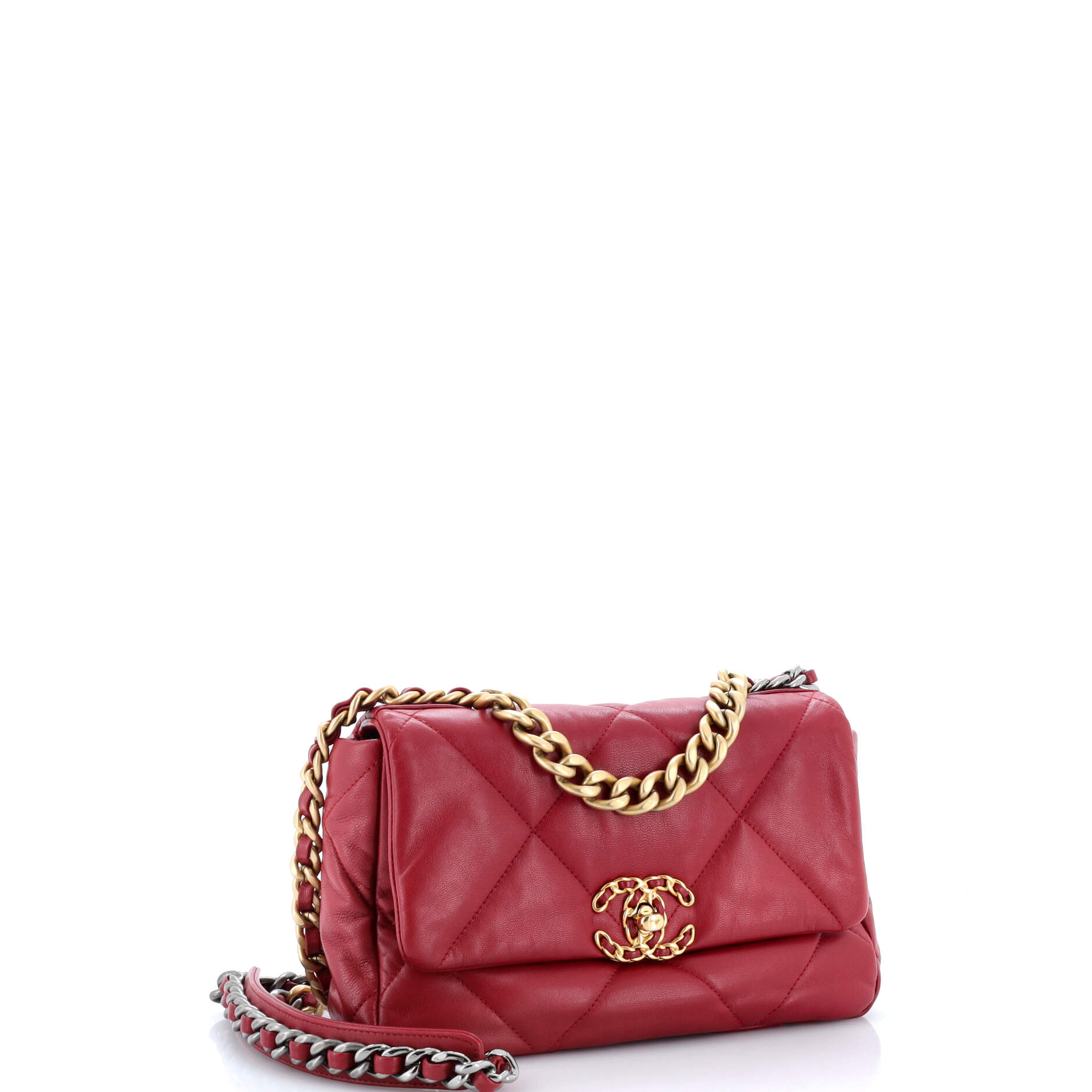 19 Flap Bag Quilted Leather Medium