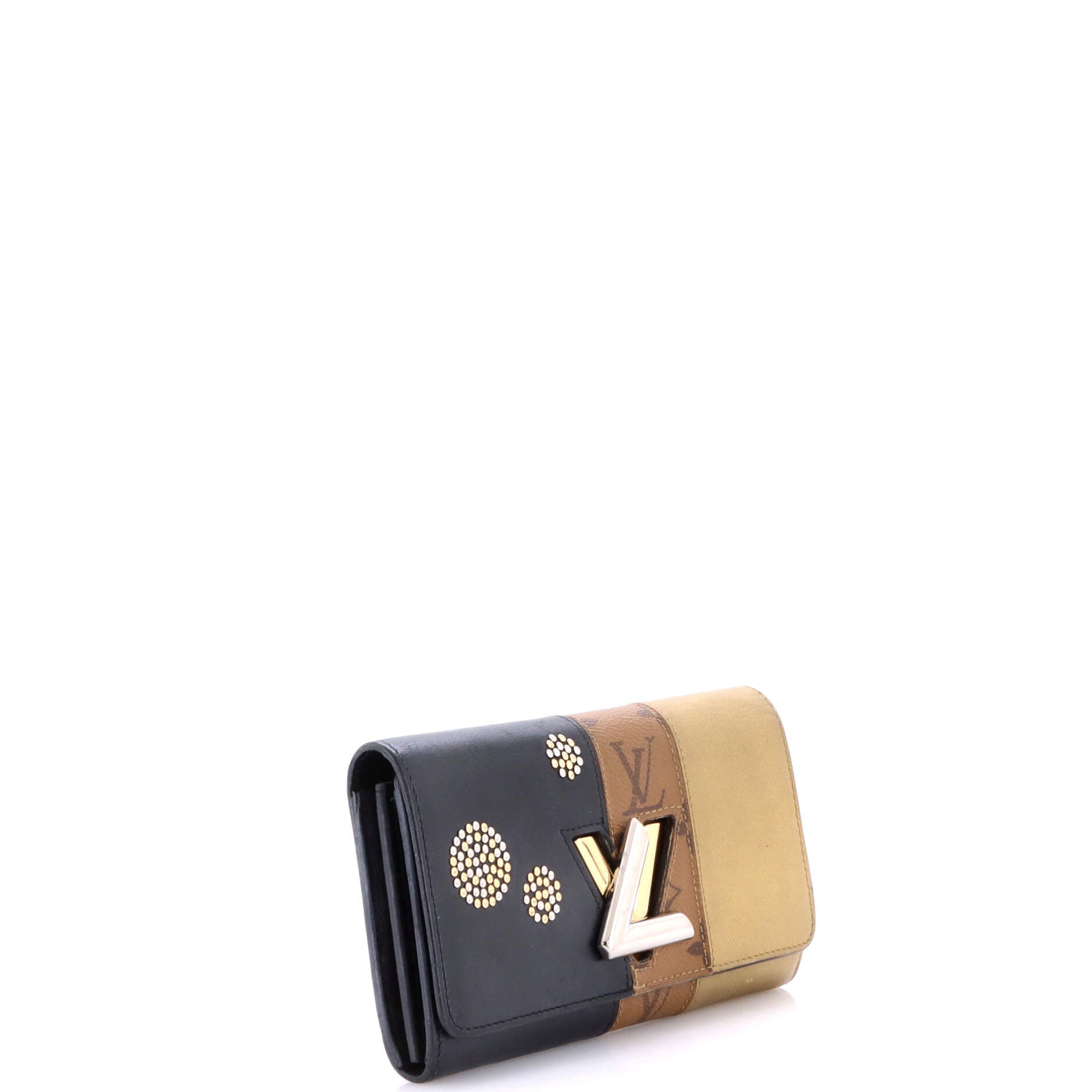 Twist Wallet Limited Edition Studded Reverse Monogram Canvas and Leather