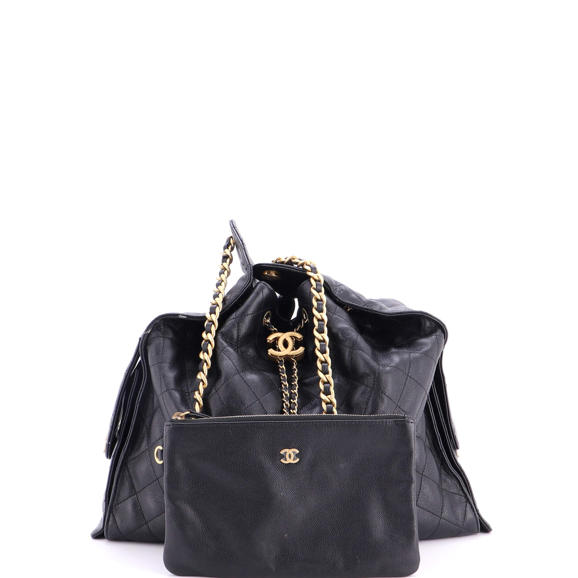 25 Hobo Bag Quilted Caviar Medium