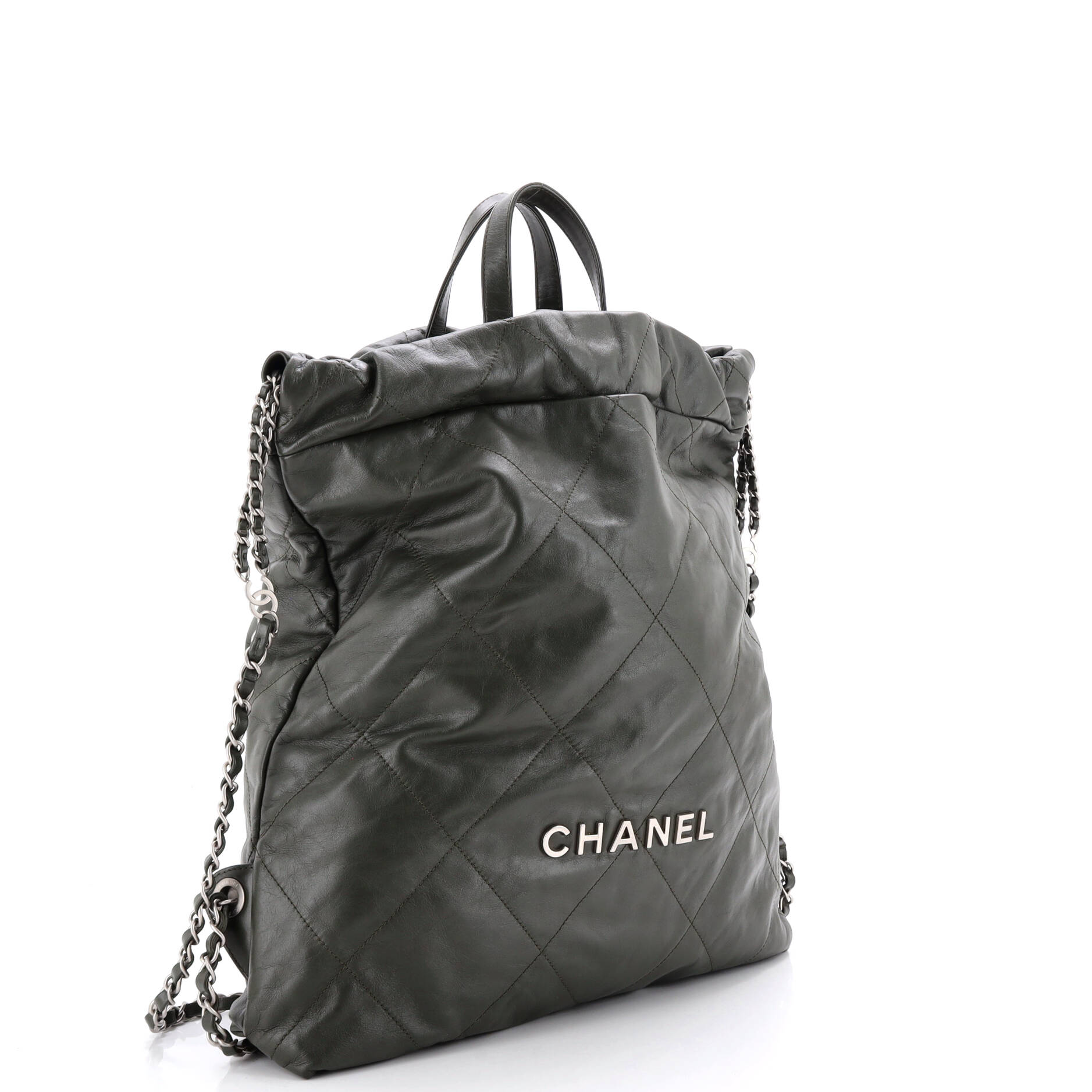 22 Chain Backpack Quilted Calfskin Large