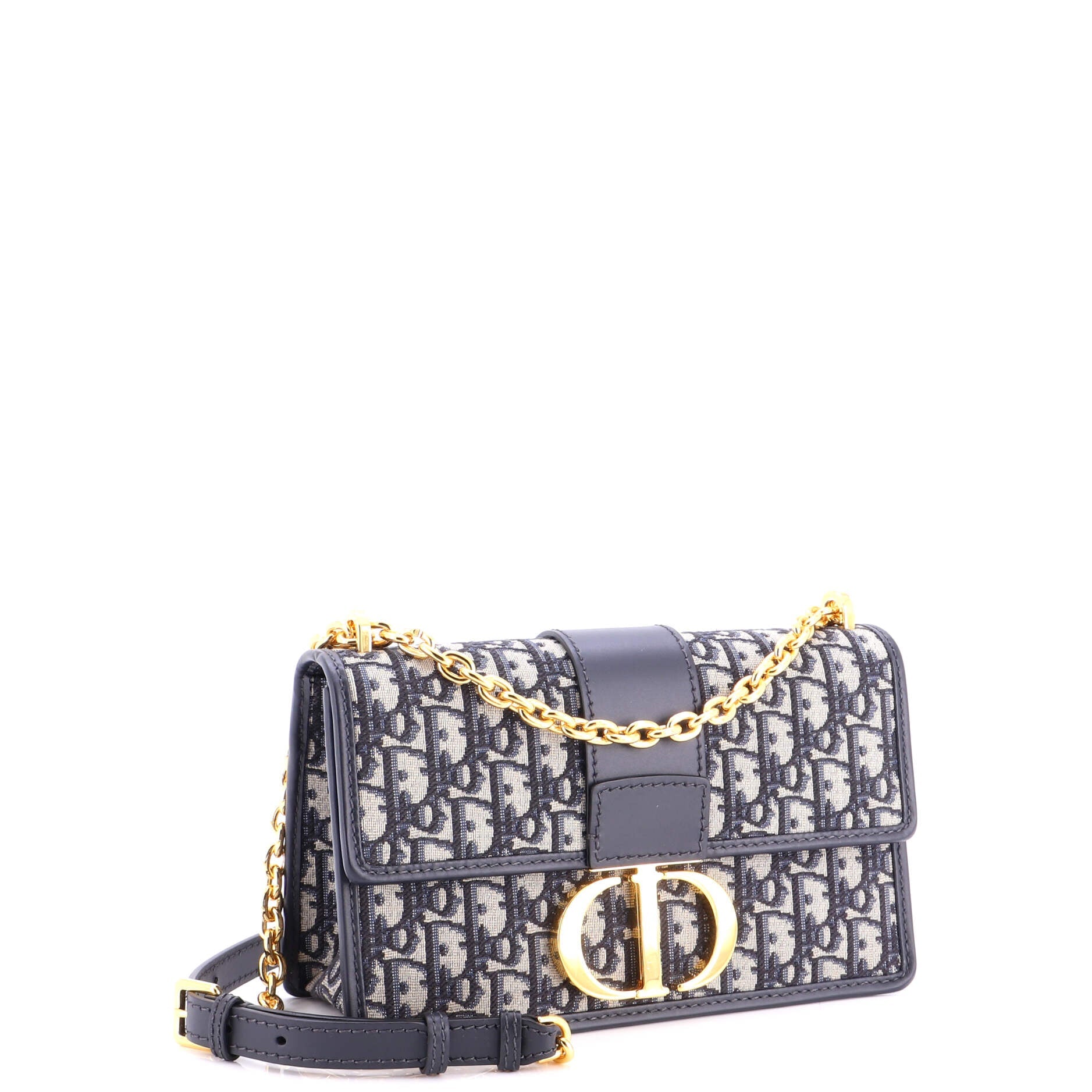 30 Montaigne Chain Flap Bag Oblique Canvas