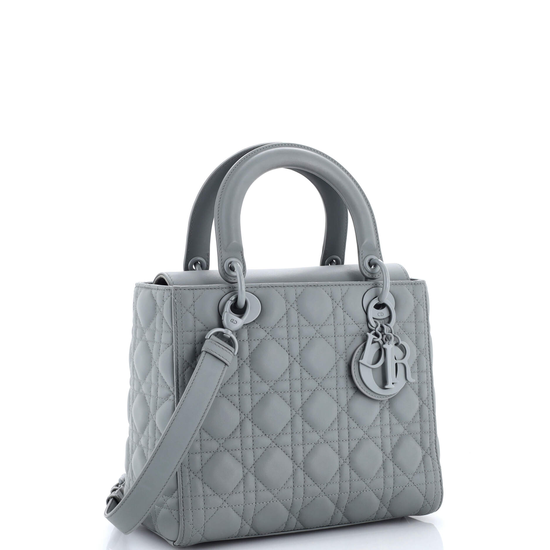 Ultra Matte Lady Dior Bag Cannage Quilt Calfskin Medium