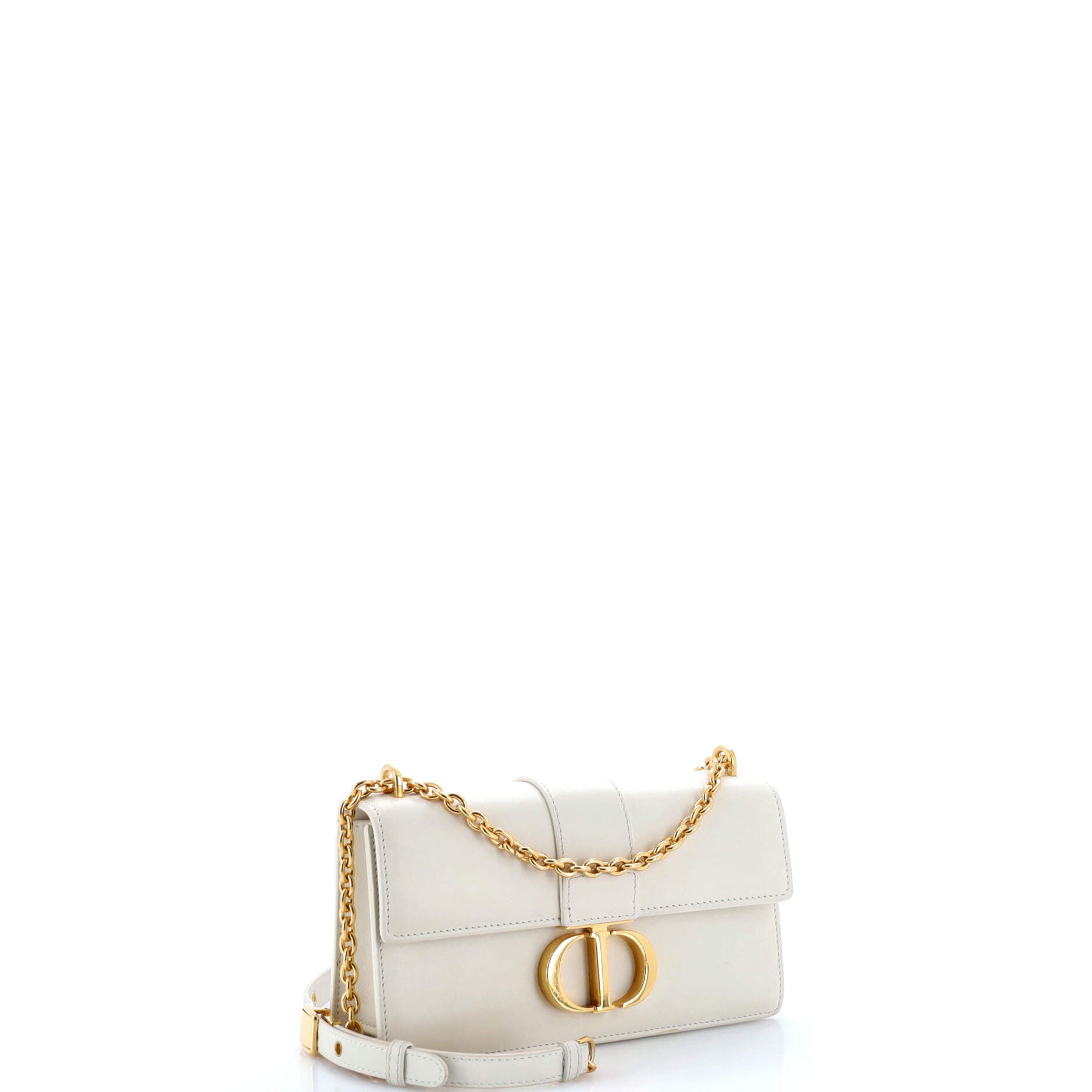 30 Montaigne Chain Flap Bag Leather East West