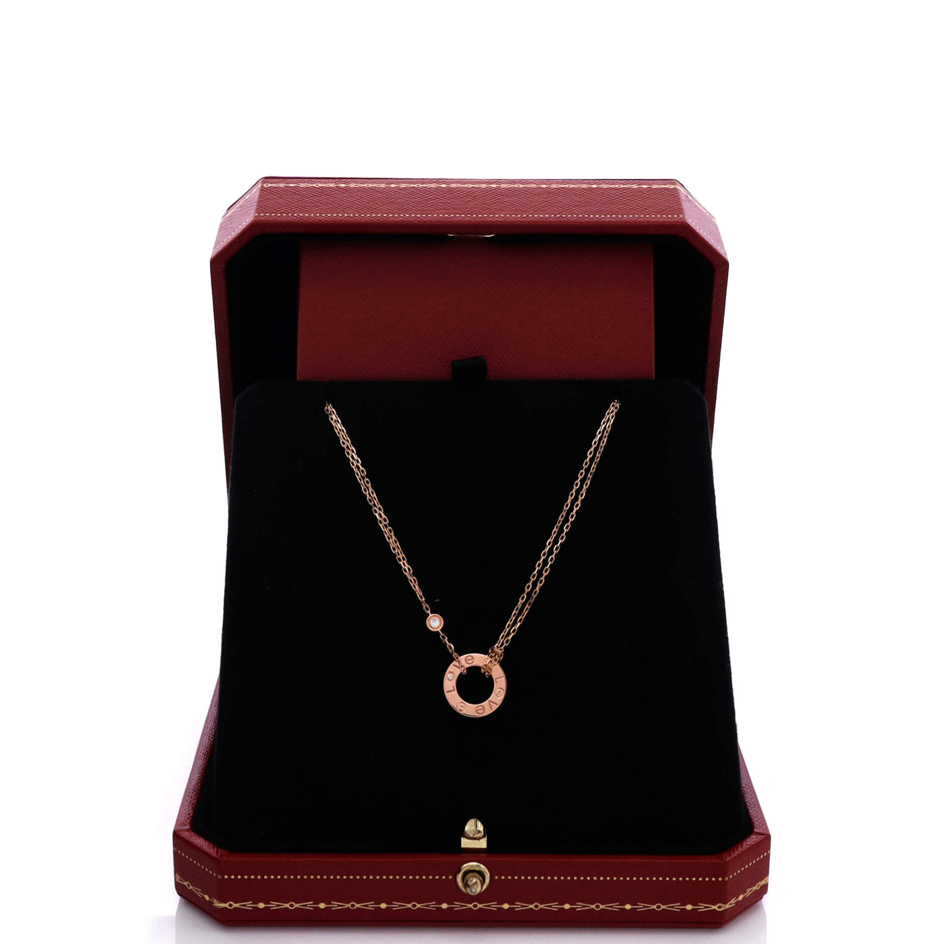 2 Diamonds Love Bracelet 18K Rose Gold with Diamonds