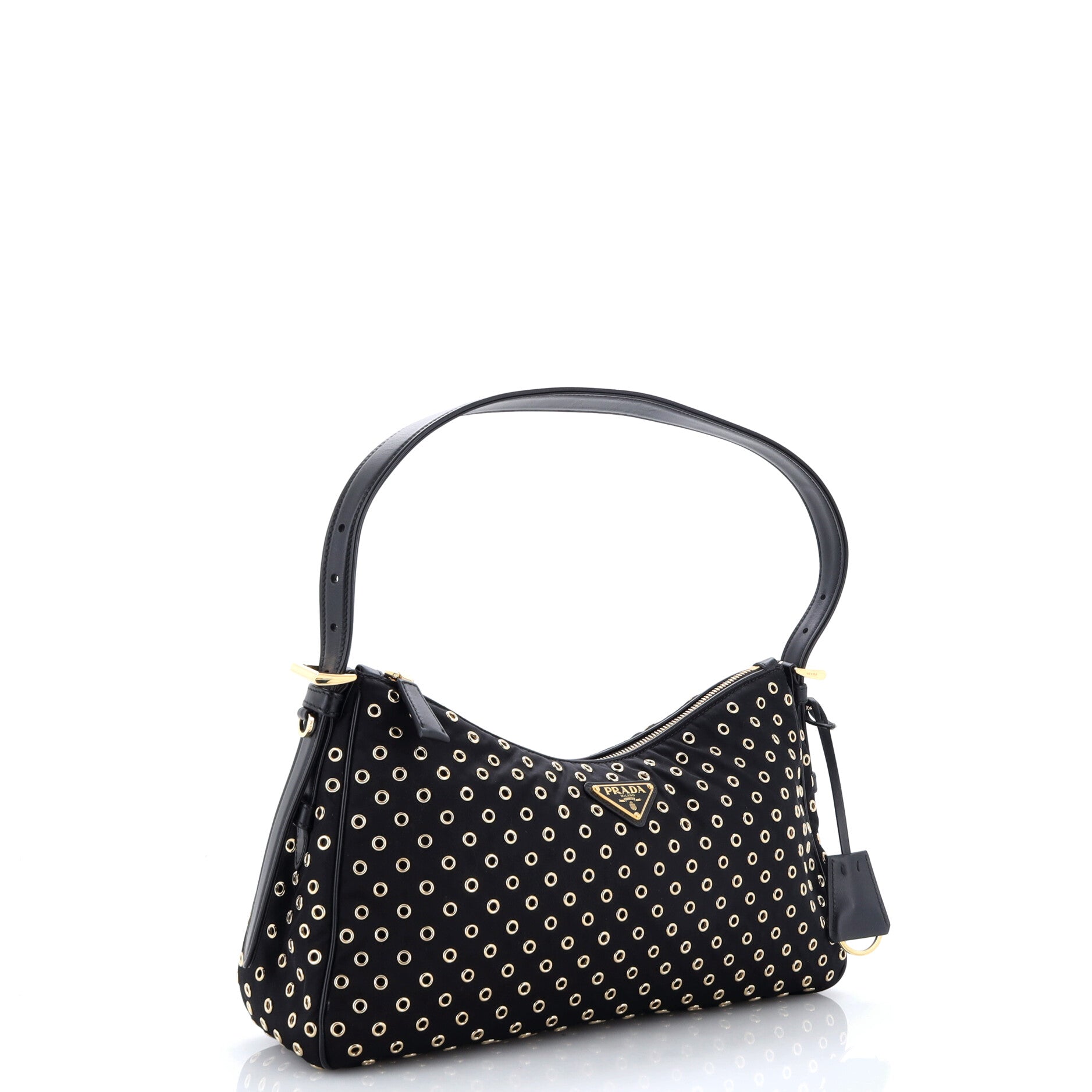 Aimee Shoulder Bag Re-Nylon with Grommets Medium