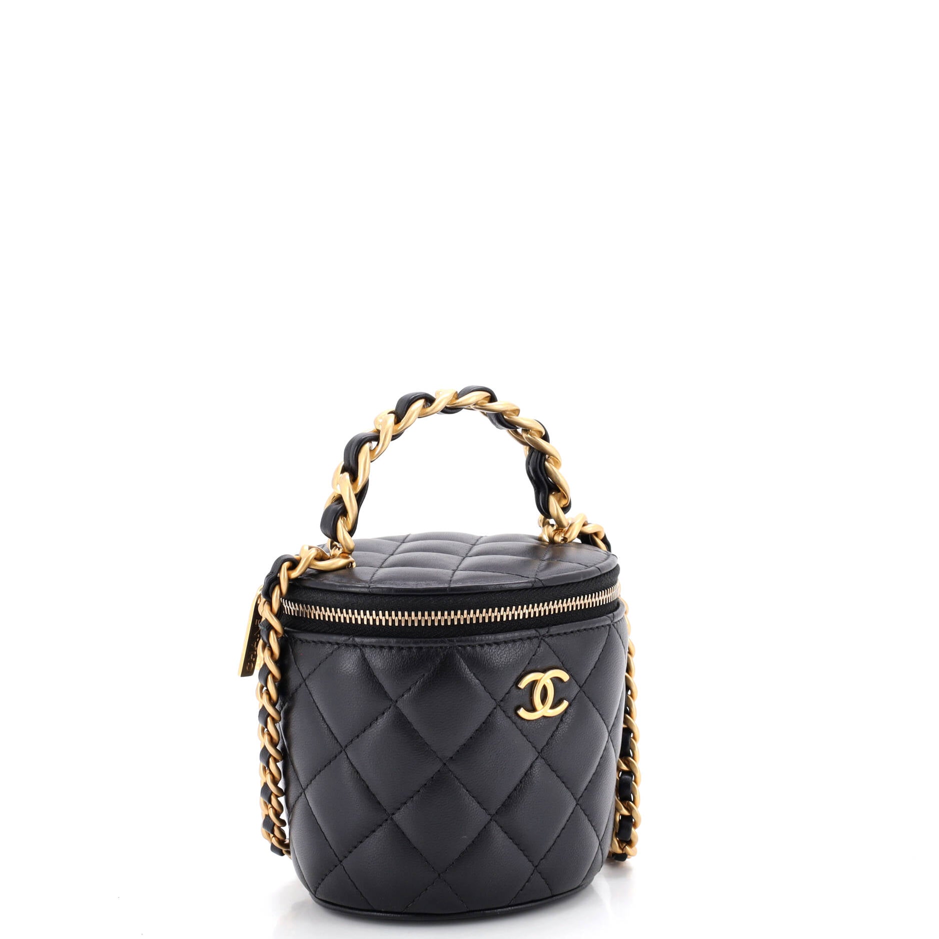 Afternoon Tea Vanity Bucket Bag Quilted Lambskin Mini