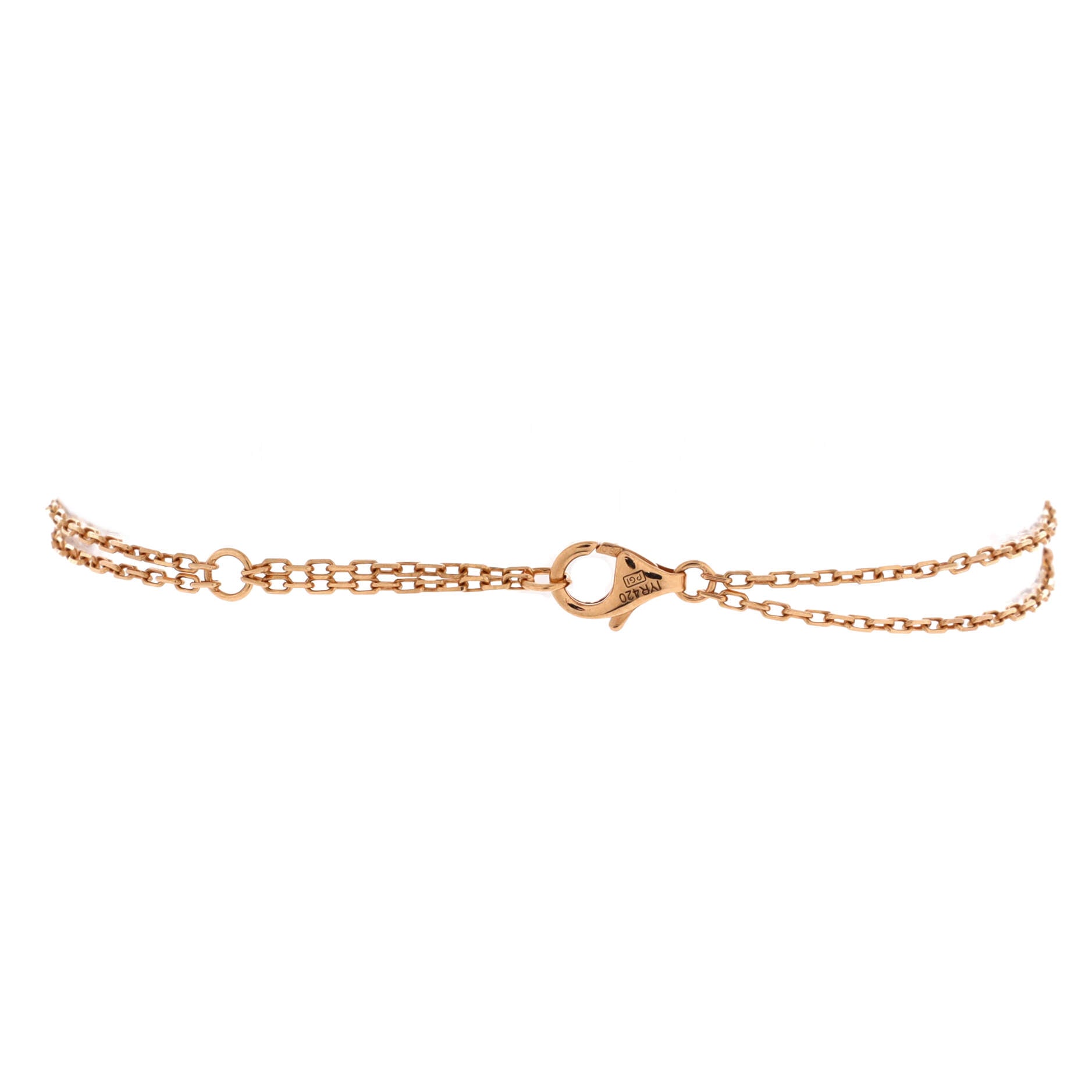 2 Diamonds Love Bracelet 18K Rose Gold with Diamonds