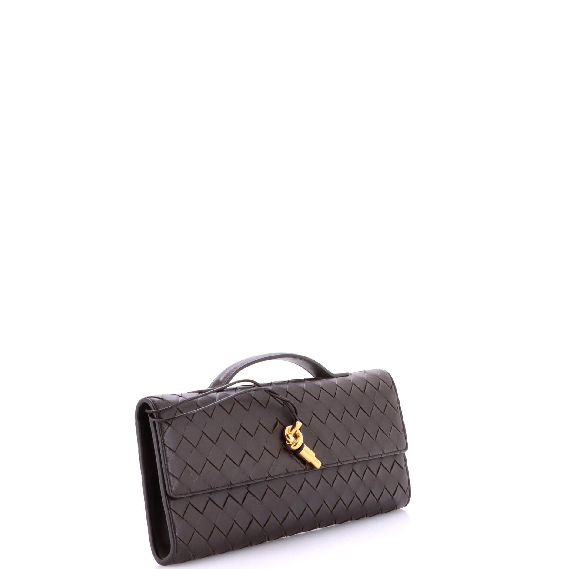 Andiamo Top Handle Clutch Intrecciato Nappa Long