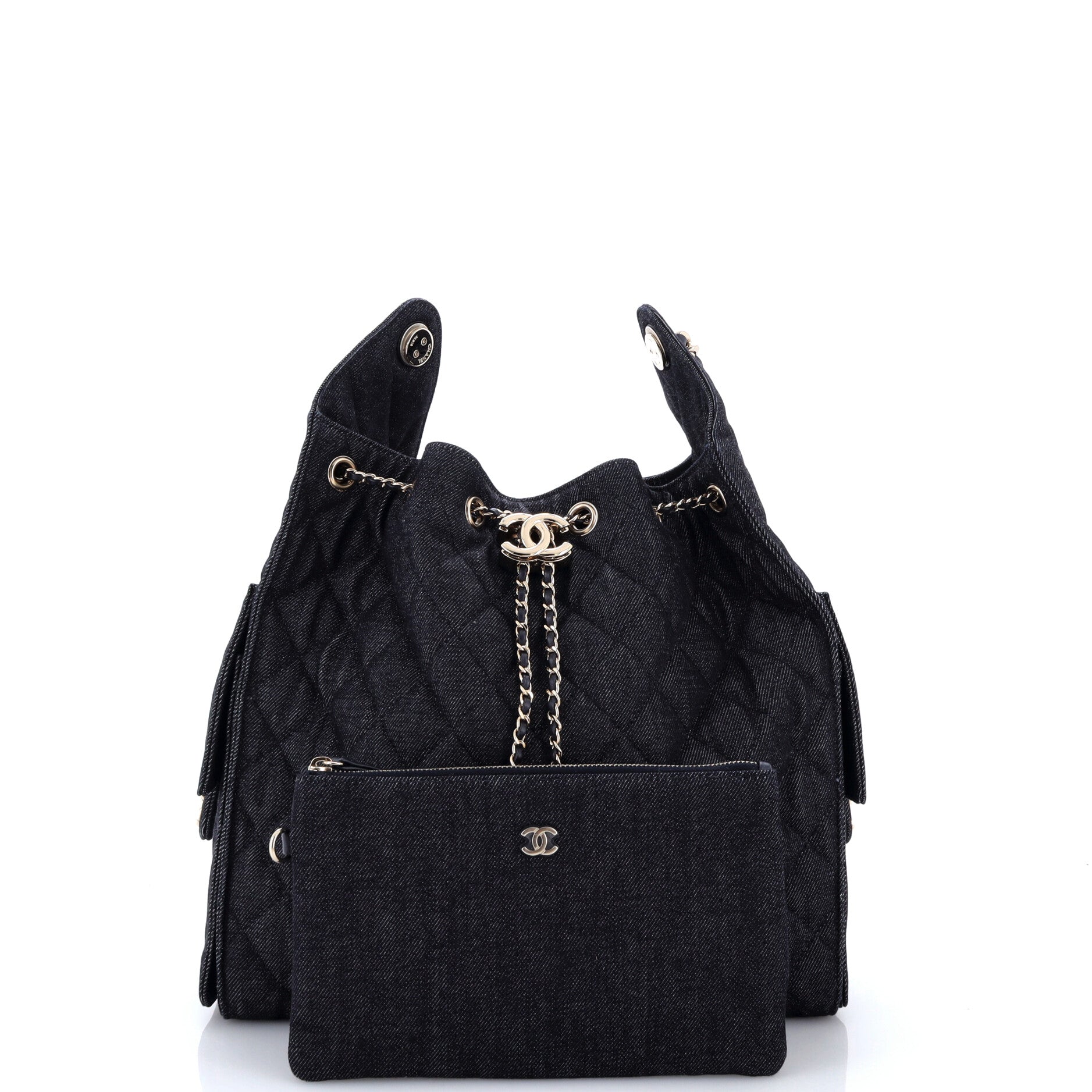25 Hobo Bag Quilted Denim Medium
