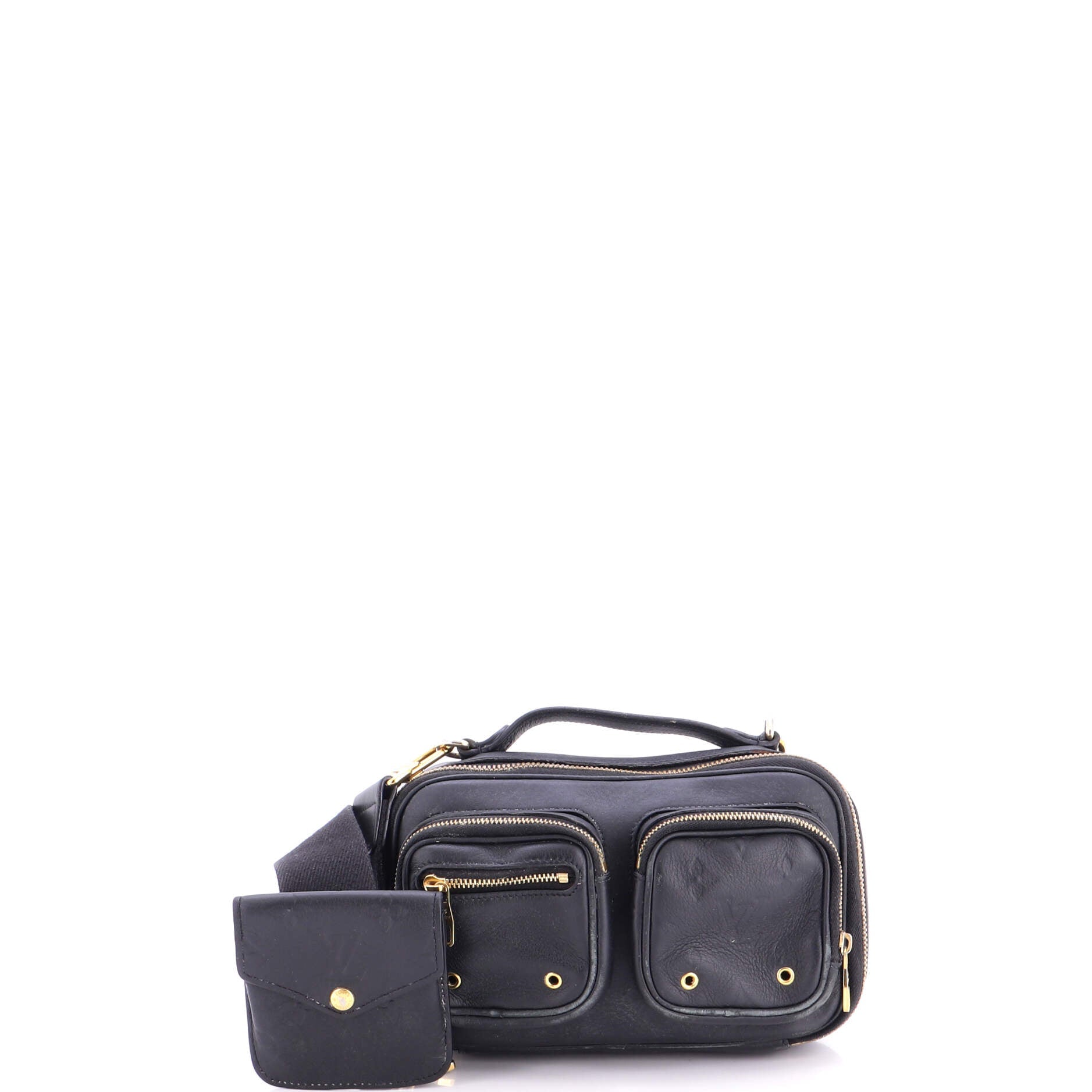 Utility Crossbody Bag Calfskin with Embossed Monogram Detail
