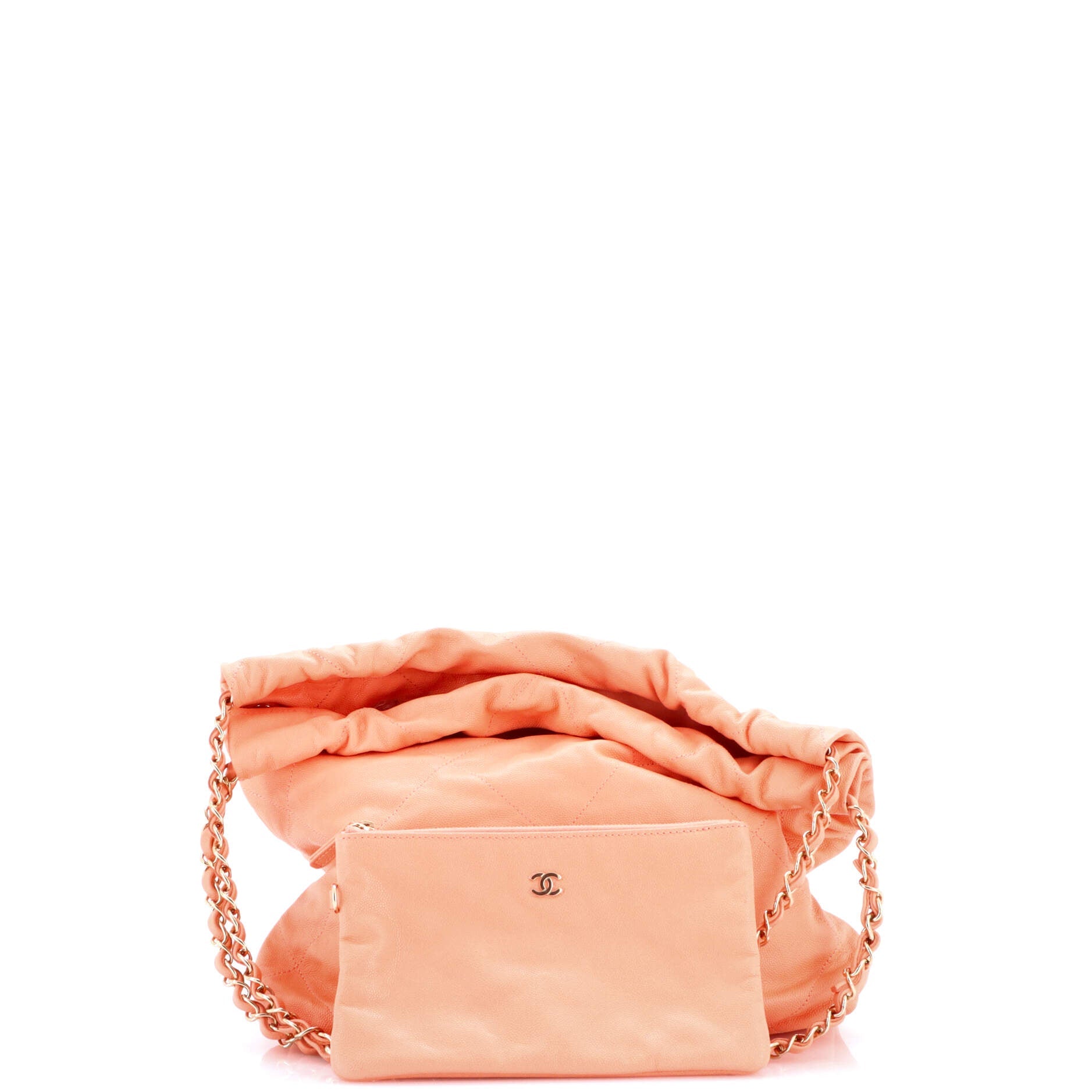 22 Chain Hobo Quilted Caviar Small