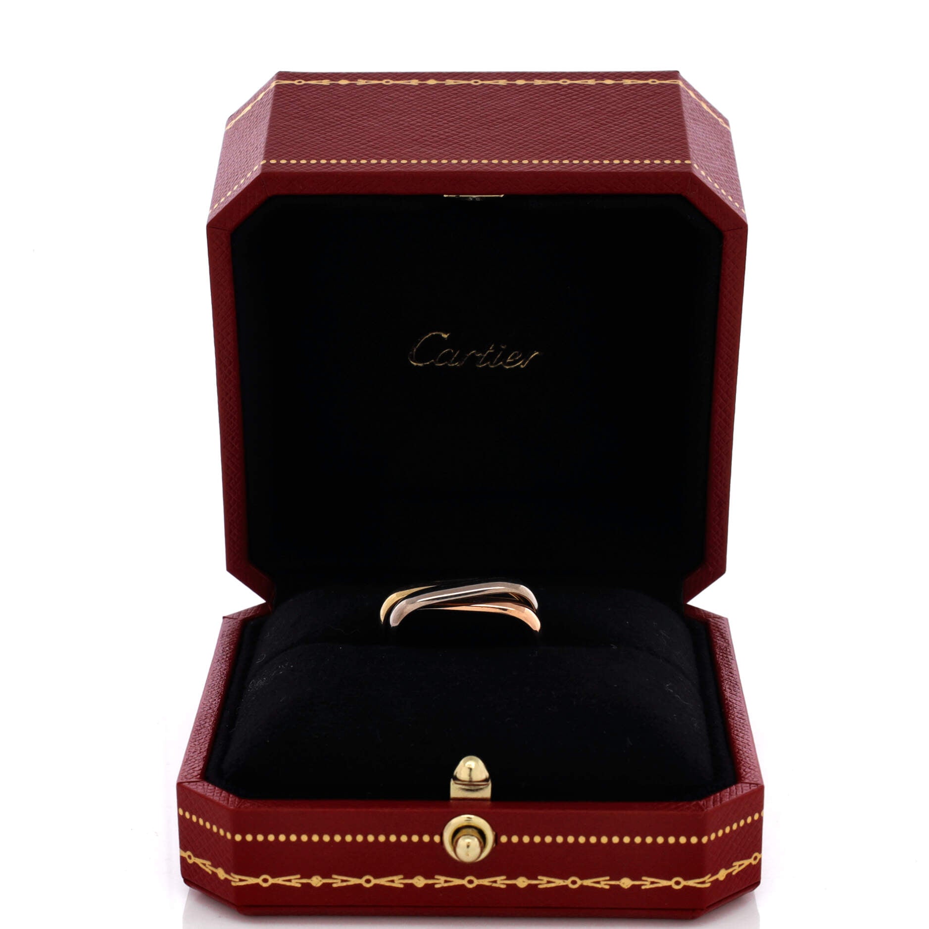 Trinity Cushion Ring 18K Tricolor Gold Medium