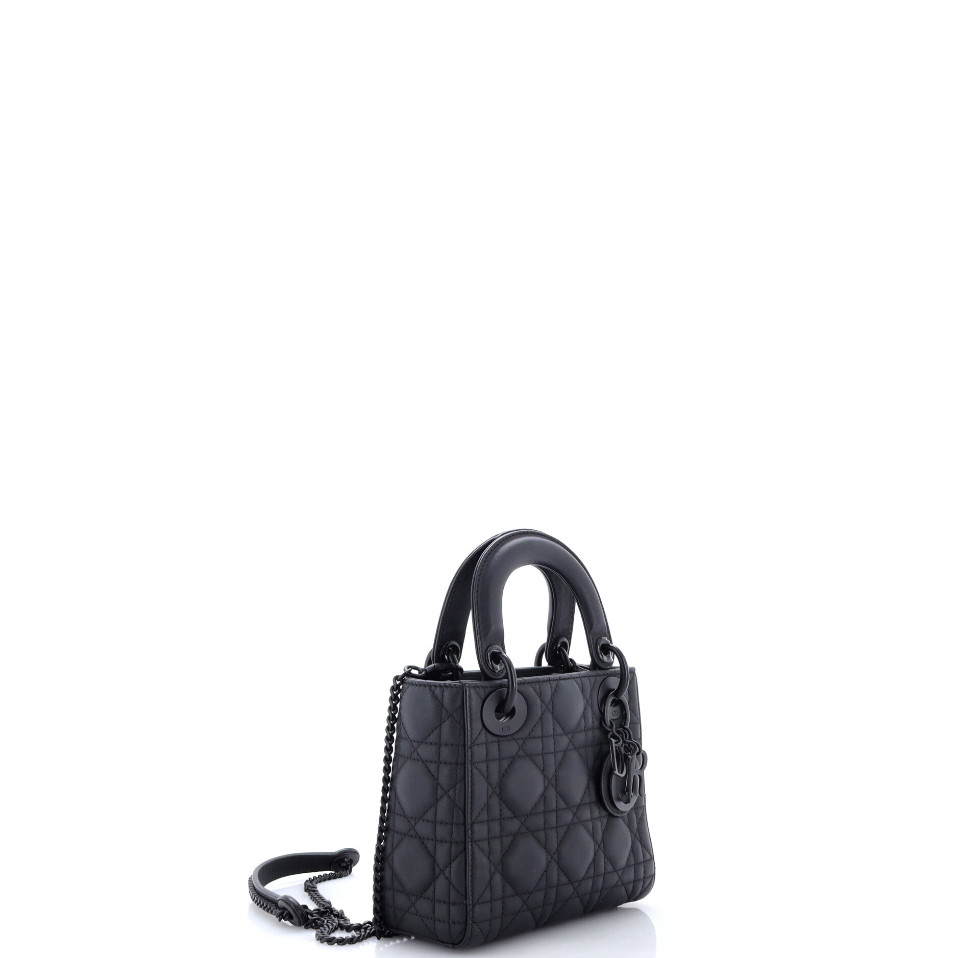 Ultra Matte Lady Dior Chain Bag Cannage Quilt Calfskin Mini