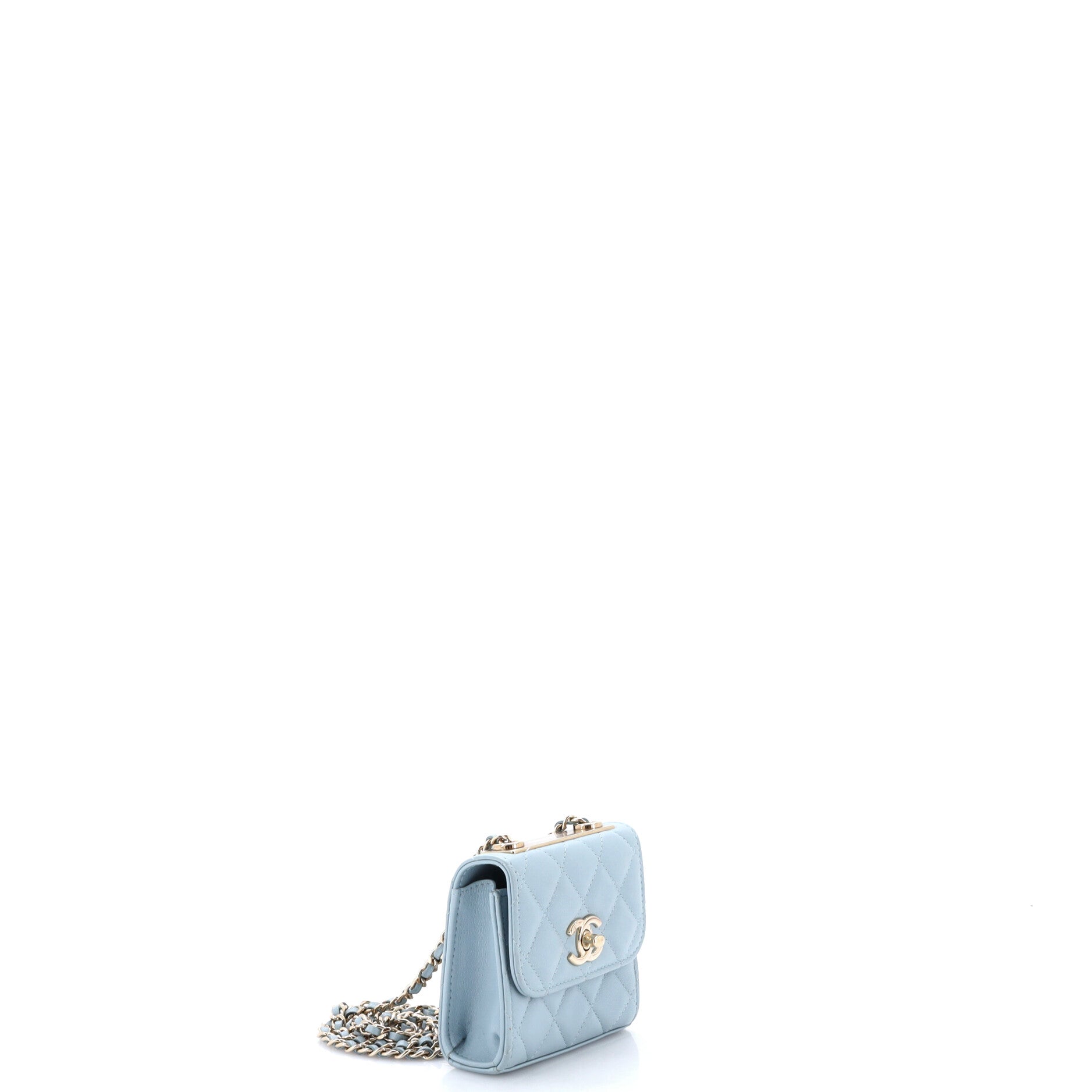 Trendy CC Clutch with Chain Quilted Lambskin Small