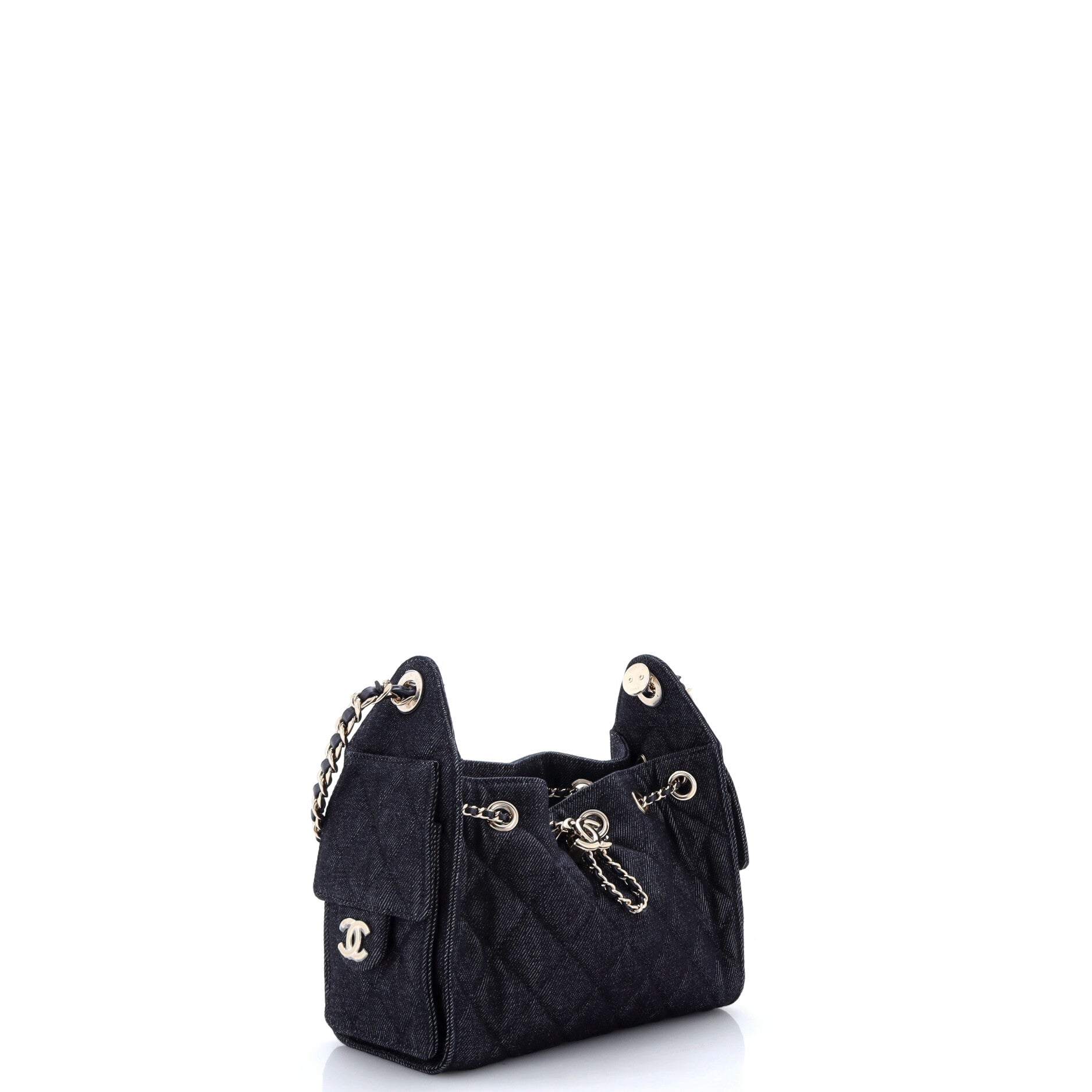 25 Hobo Bag Quilted Denim Mini