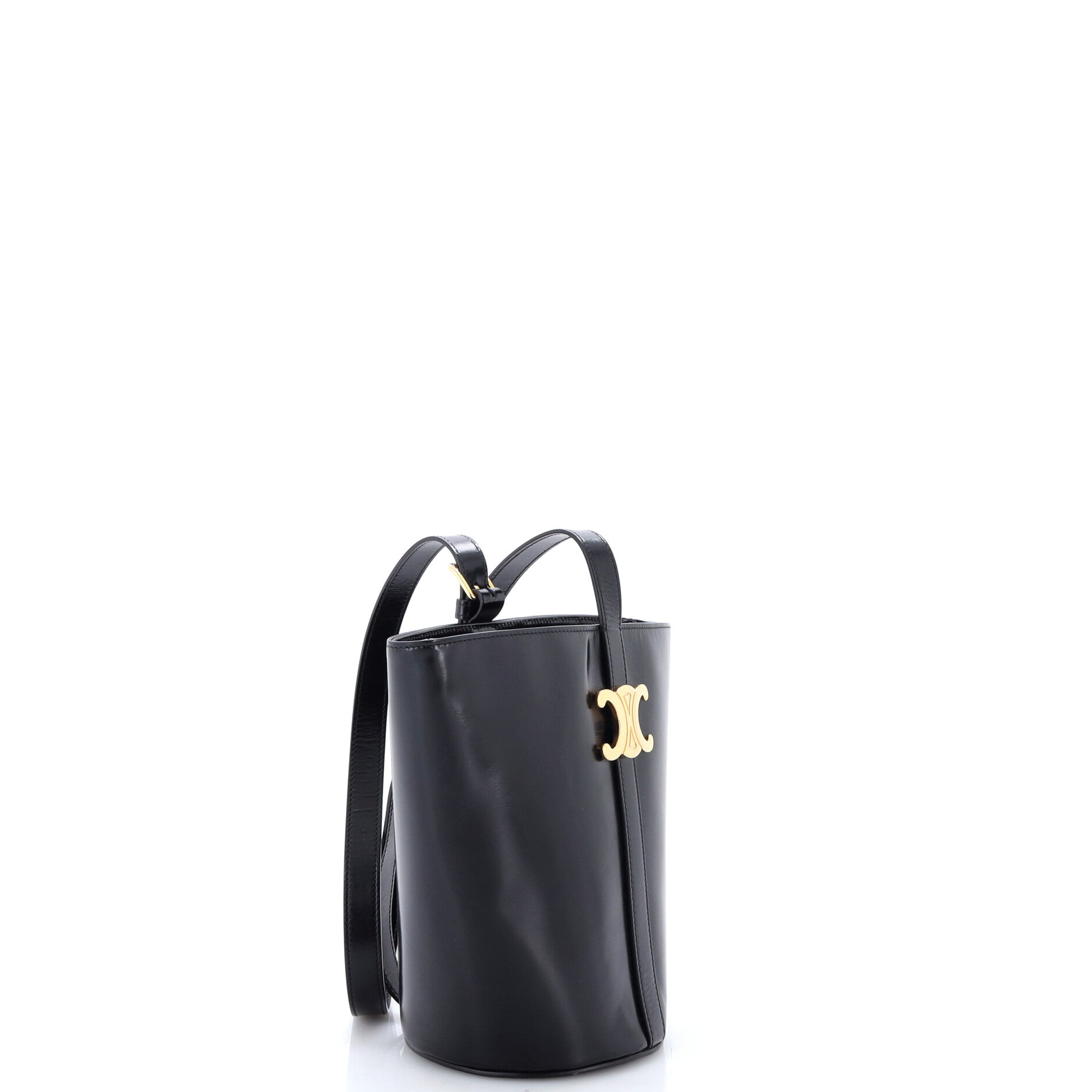 Triomphe Bucket Bag Shiny Calfskin