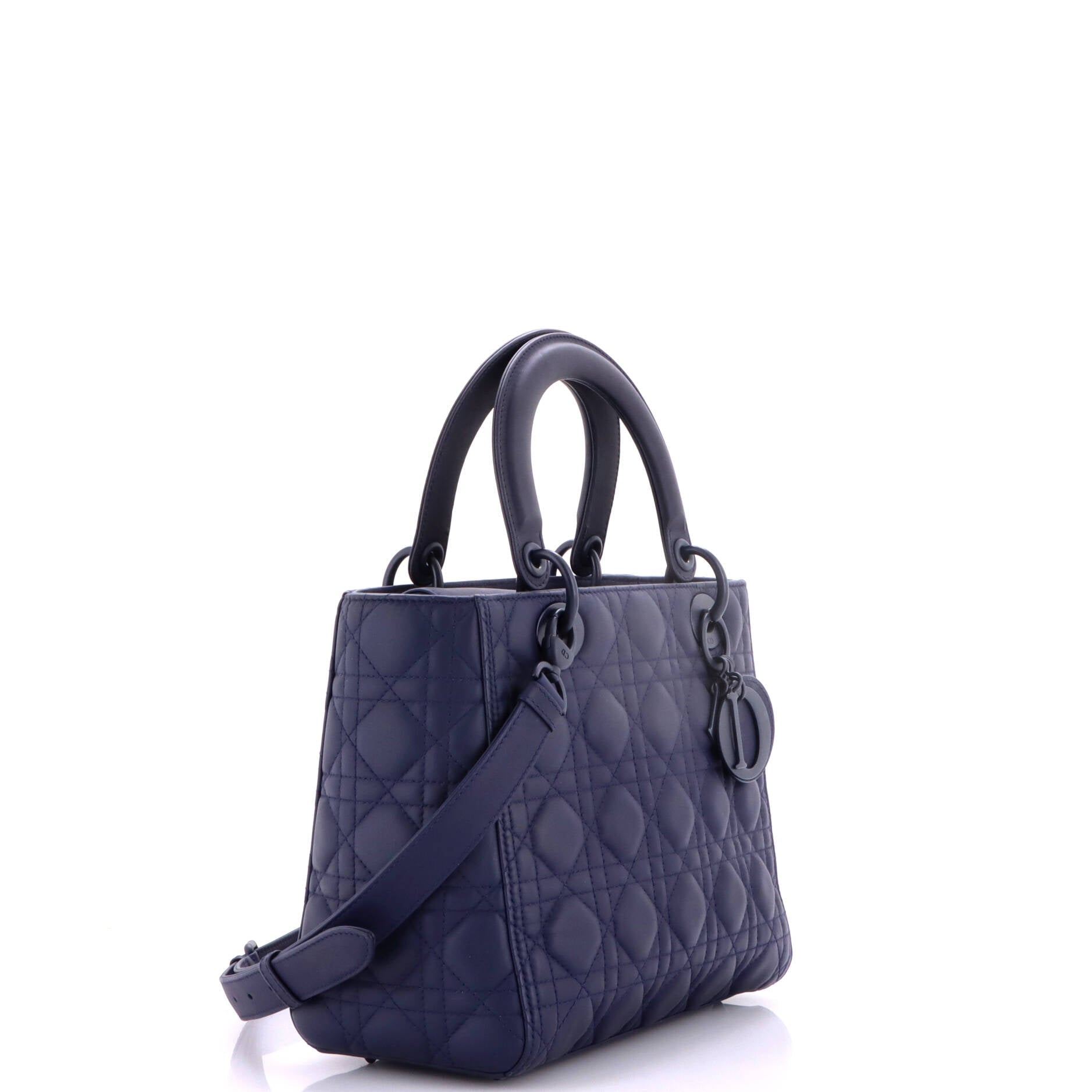 Ultra Matte Lady Dior Bag Cannage Quilt Calfskin Medium