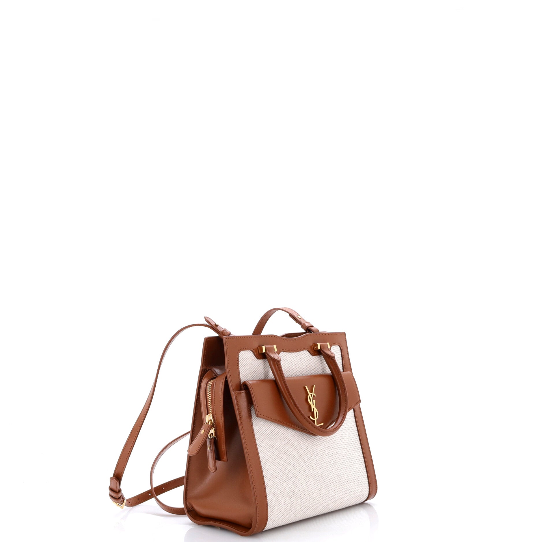 Uptown Tote Canvas with Leather Small