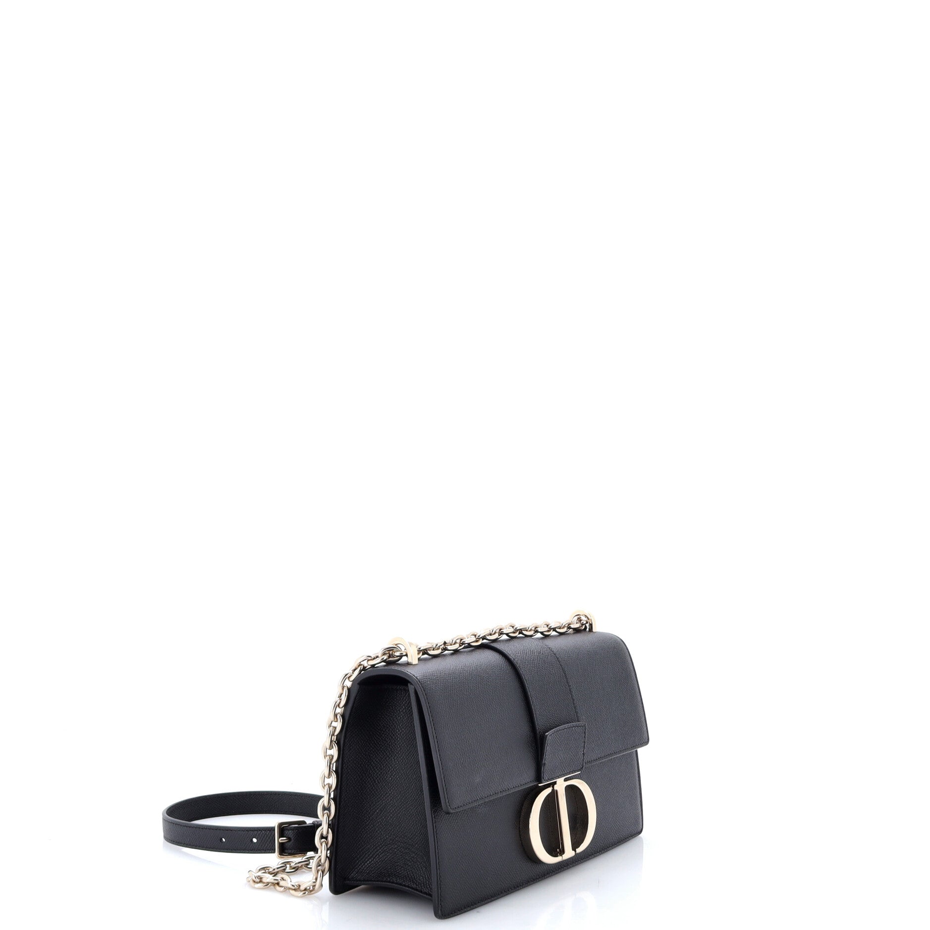 30 Montaigne Chain Flap Bag Leather East West