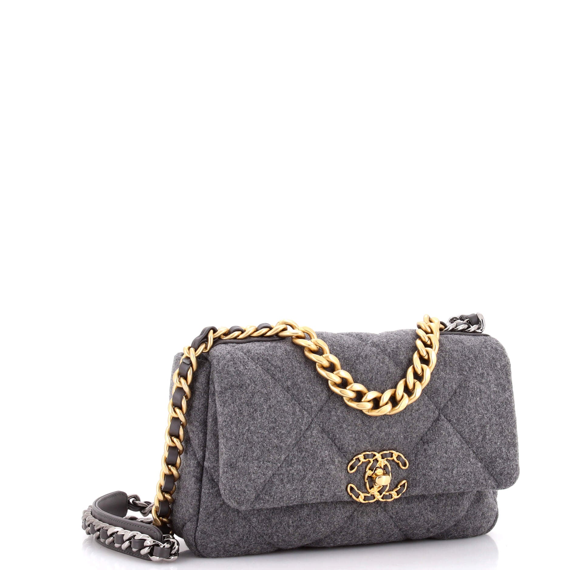 19 Flap Bag Quilted Wool Medium