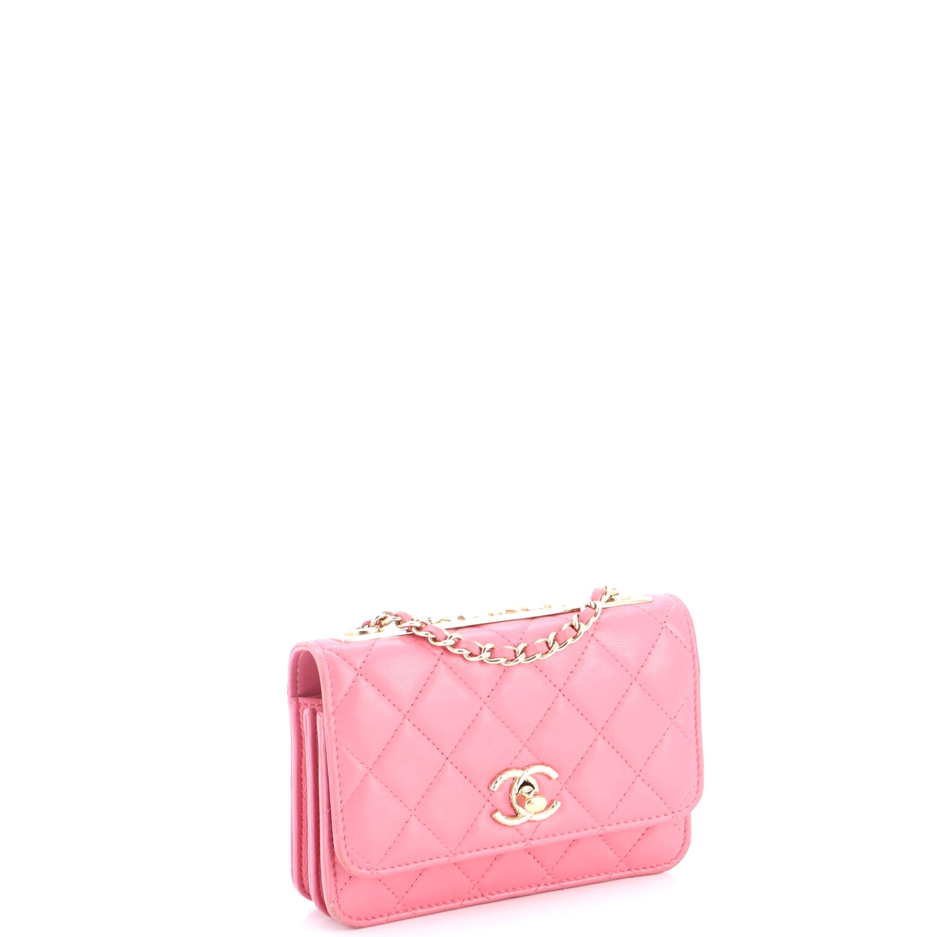 Trendy CC Wallet on Chain Quilted Lambskin Mini