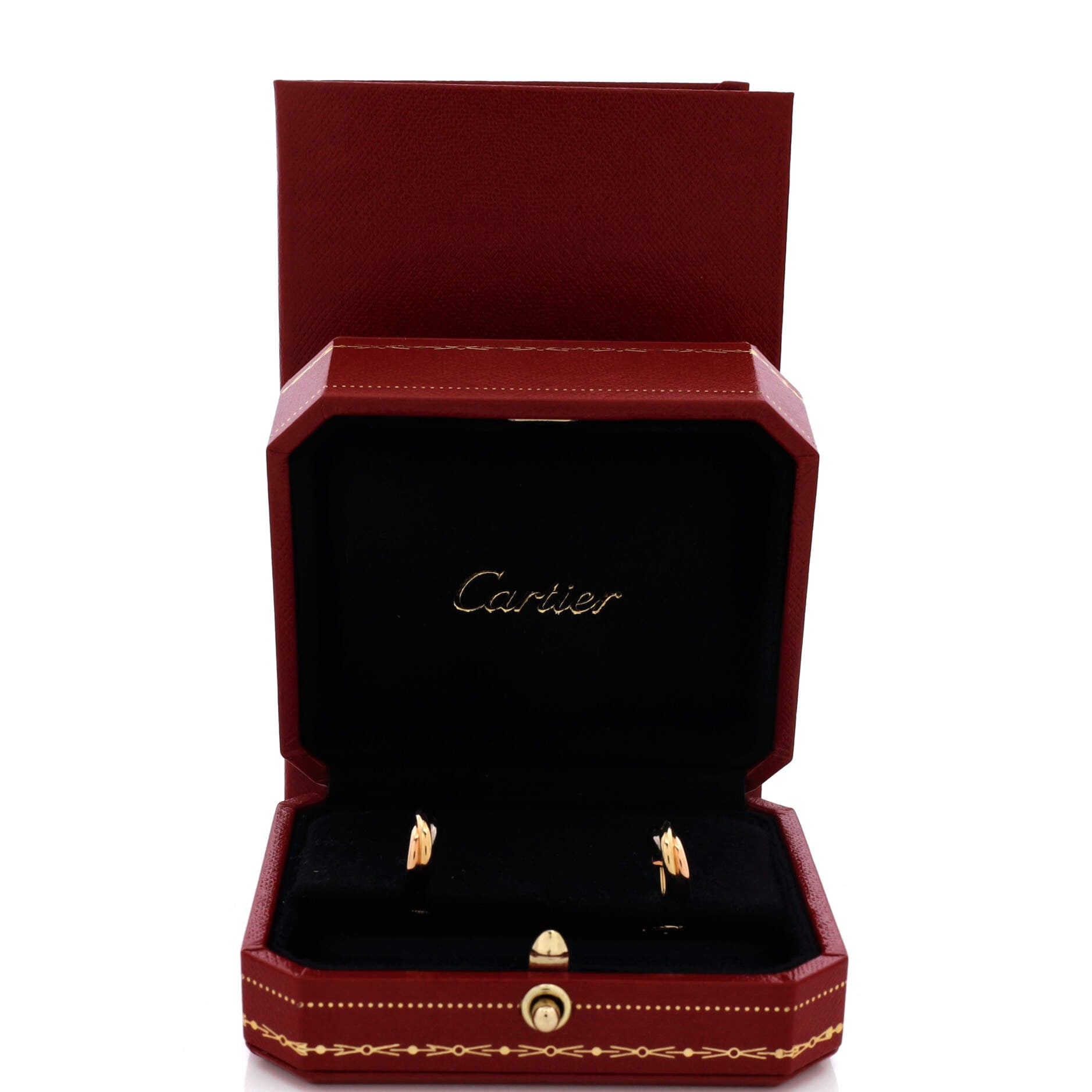 Trinity Hoop Earrings 18K Tricolor Gold 13mm