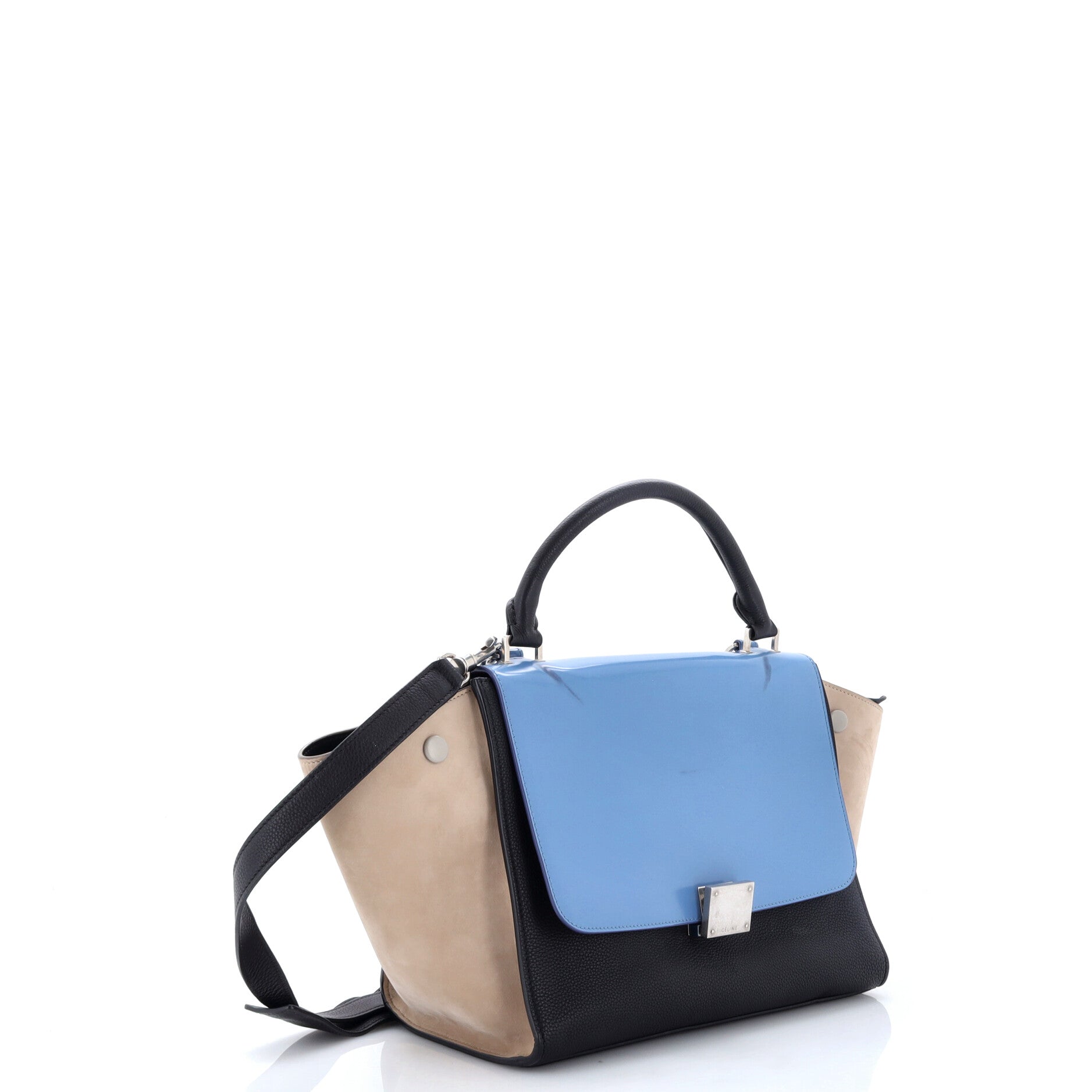 Tricolor Trapeze Bag Leather Small