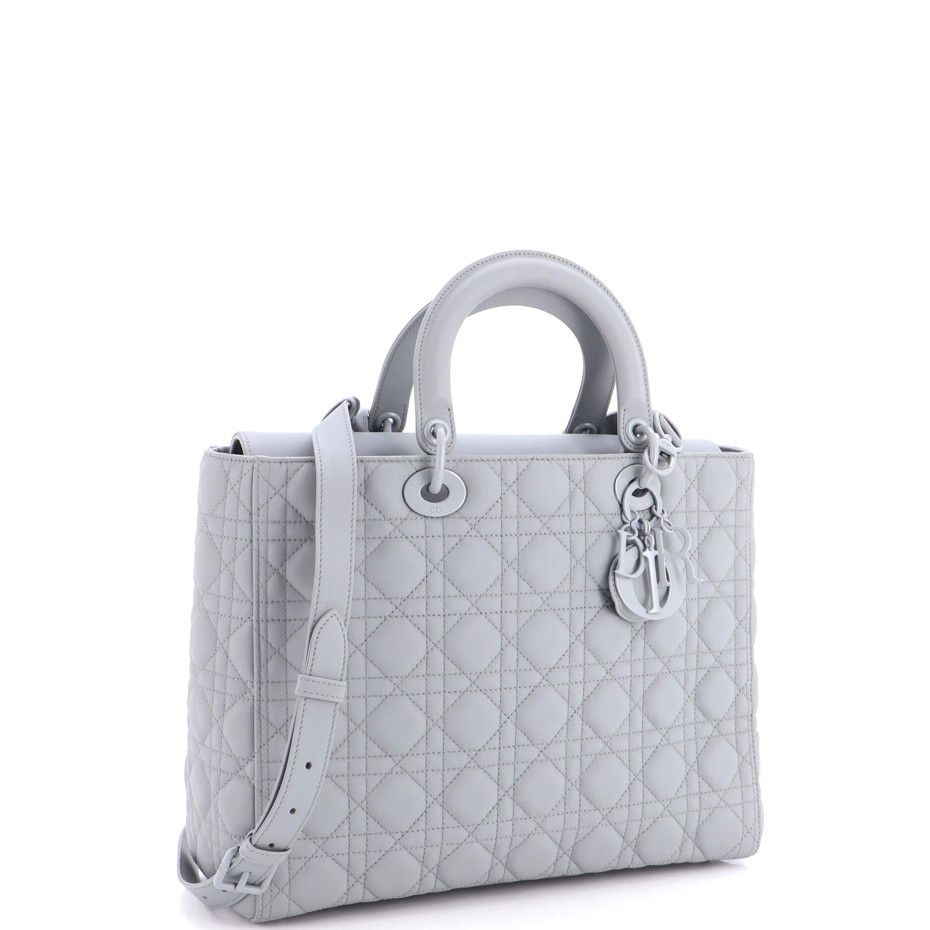 Ultra Matte Lady Dior Bag Cannage Quilt Calfskin Large