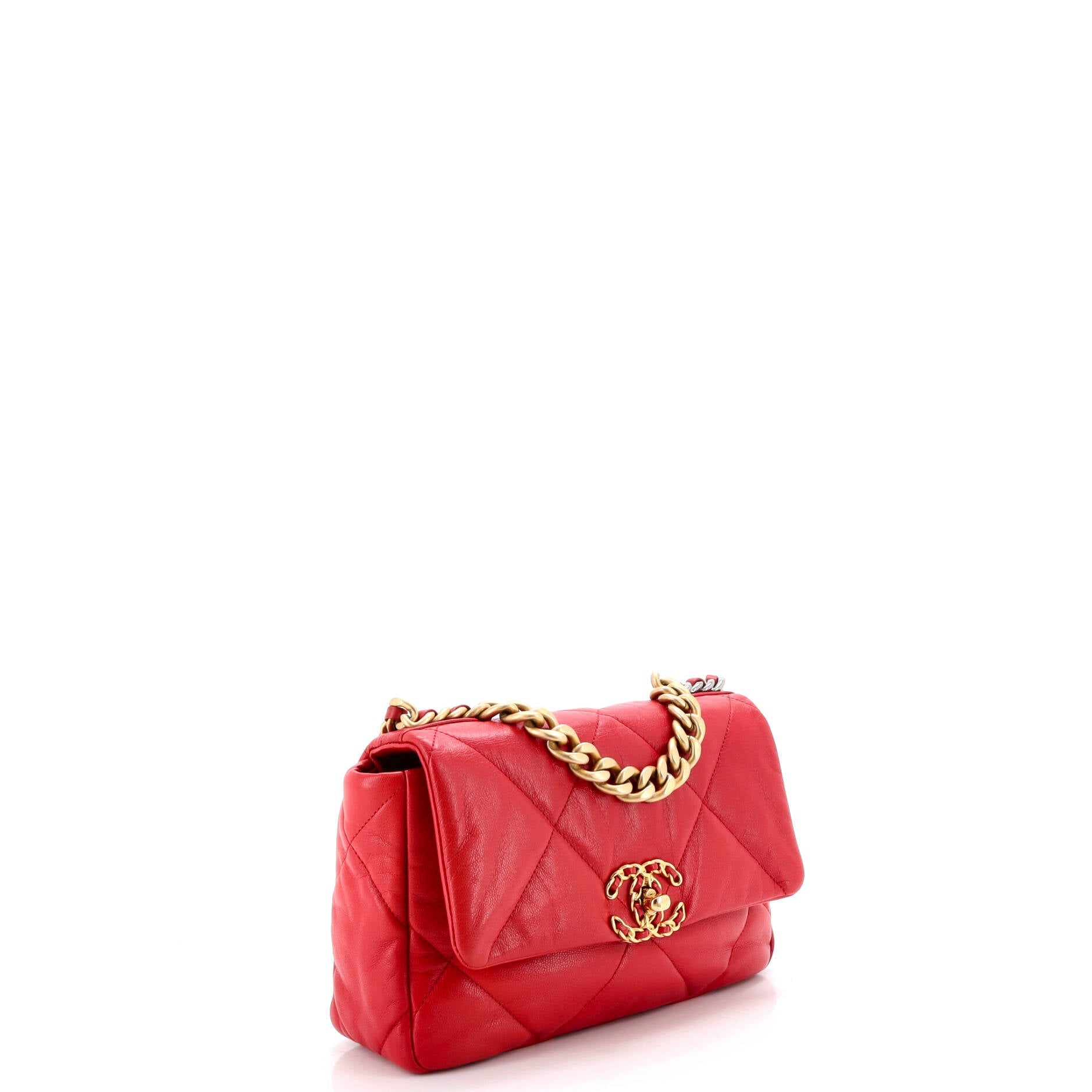 19 Flap Bag Quilted Leather Medium