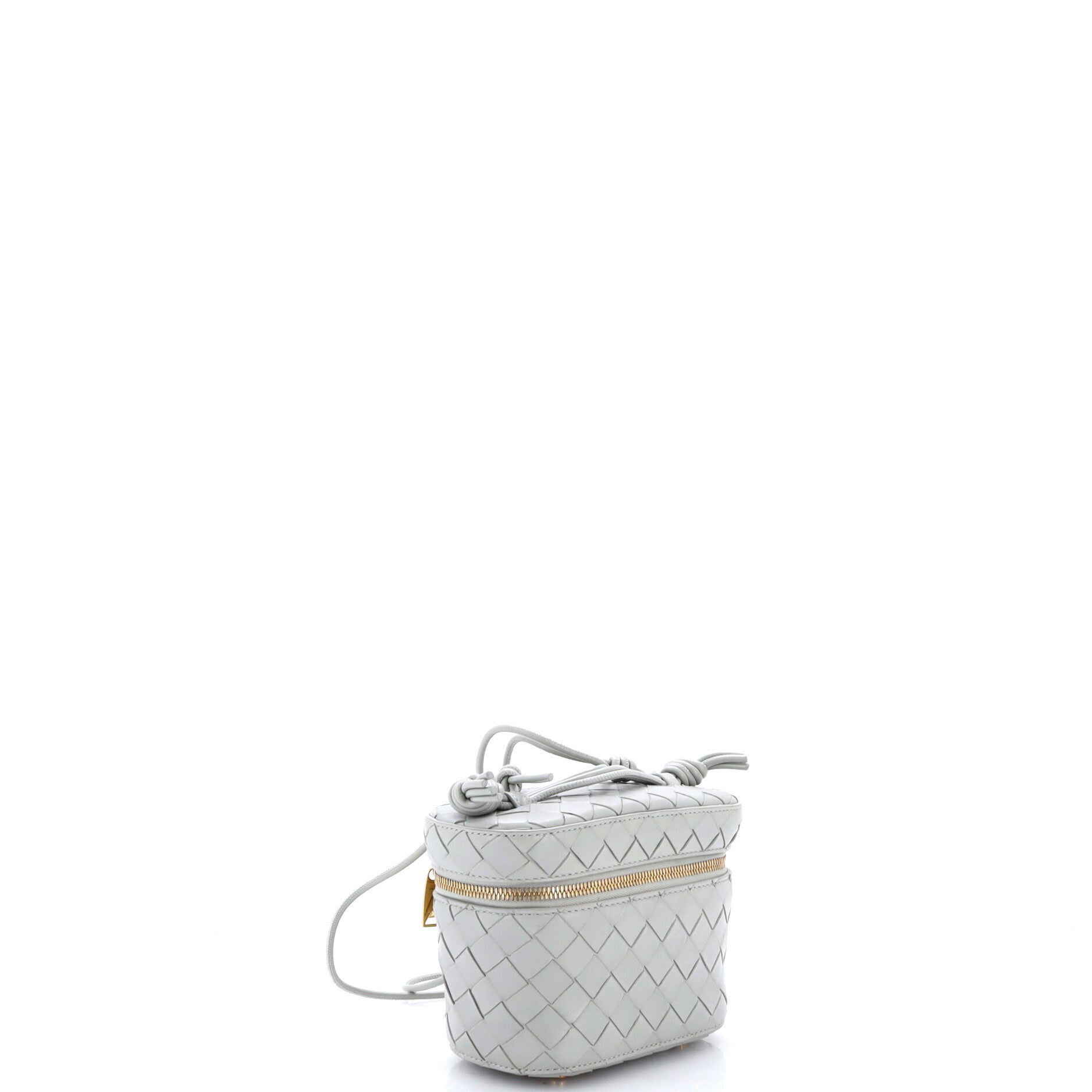 Vanity Case on Strap Intrecciato Leather Mini