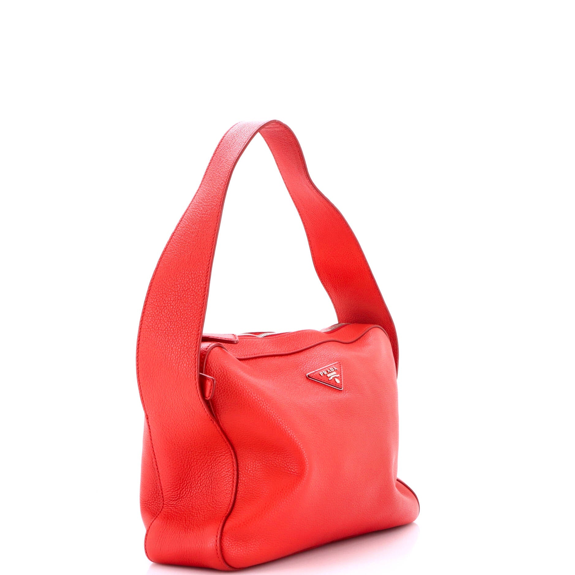 Top Zip Shoulder Bag Vitello Daino Medium