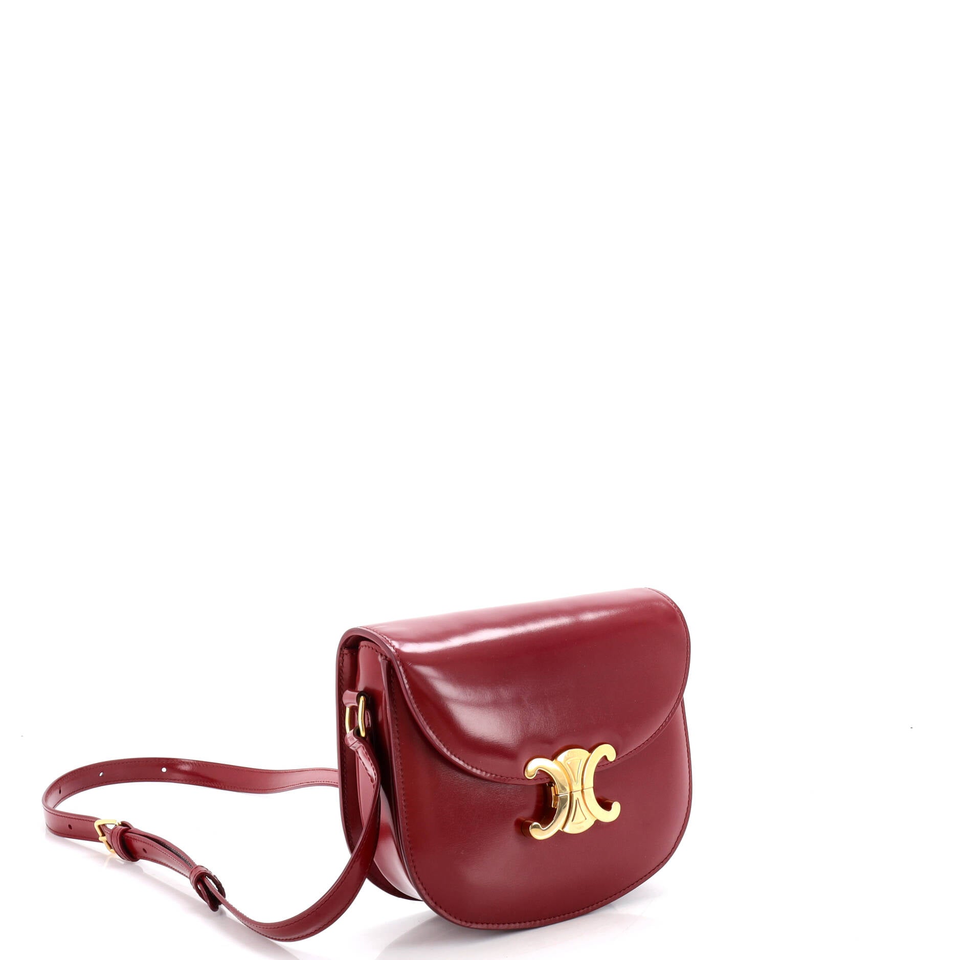 Triomphe Besace Clea Flap Bag Leather